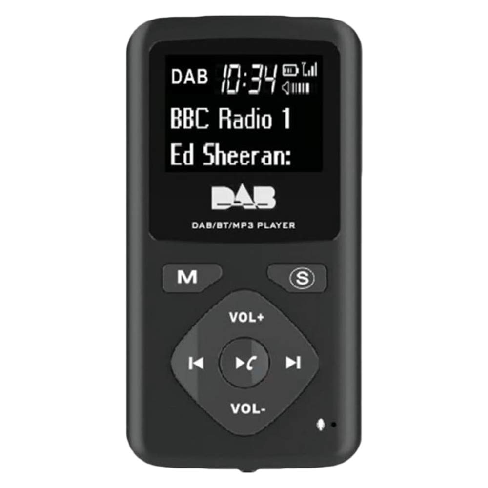 Kuuddker DAB/DAB+ Digital Radio with Bluetooth 4.0 - Portable Pocket FM Radio, MP3 Player & Earphone, Micro-USB Charging for Home, Office, Travel & Outdoor Activities (Model: 397278)