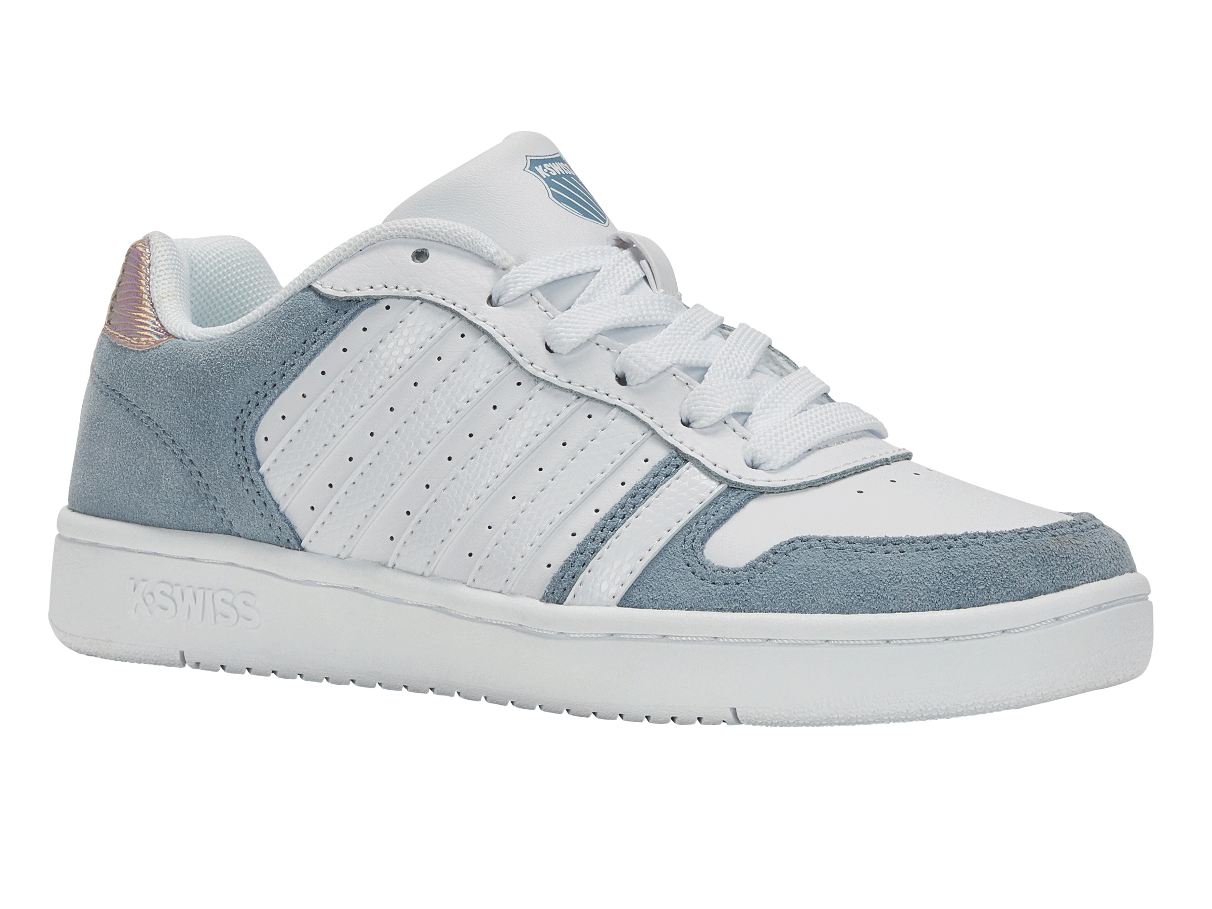 Nike Court Palisades Men's Tennis Shoes - White/Ashley Blue/Iridescent | Lightweight & Durable for Tennis, Casual Wear & Outdoor Activities