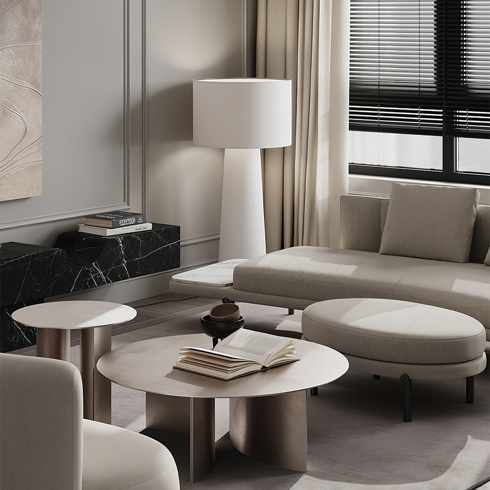 Modern Column Fabric Floor Lamp - Elegant Standing Light for Living Room, Bedroom & Office - Perfect for Reading, Relaxing & Ambient Lighting