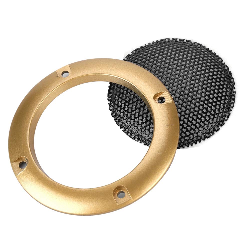 2 Inch Metal Speaker Grills Cover - Decorative Gold Circle Mesh for Small, Car & Home Speakers - Perfect for Audio Protection & Style Enhancement