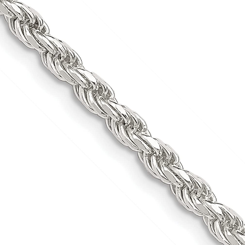 925 Sterling Silver 3mm Link Rope Chain Anklet - 9 Inch Adjustable Ankle Bracelet for Women | Dainty Beach Jewelry, Perfect Gift for Her | Ideal for Summer Outfits, Vacations & Special Occasions