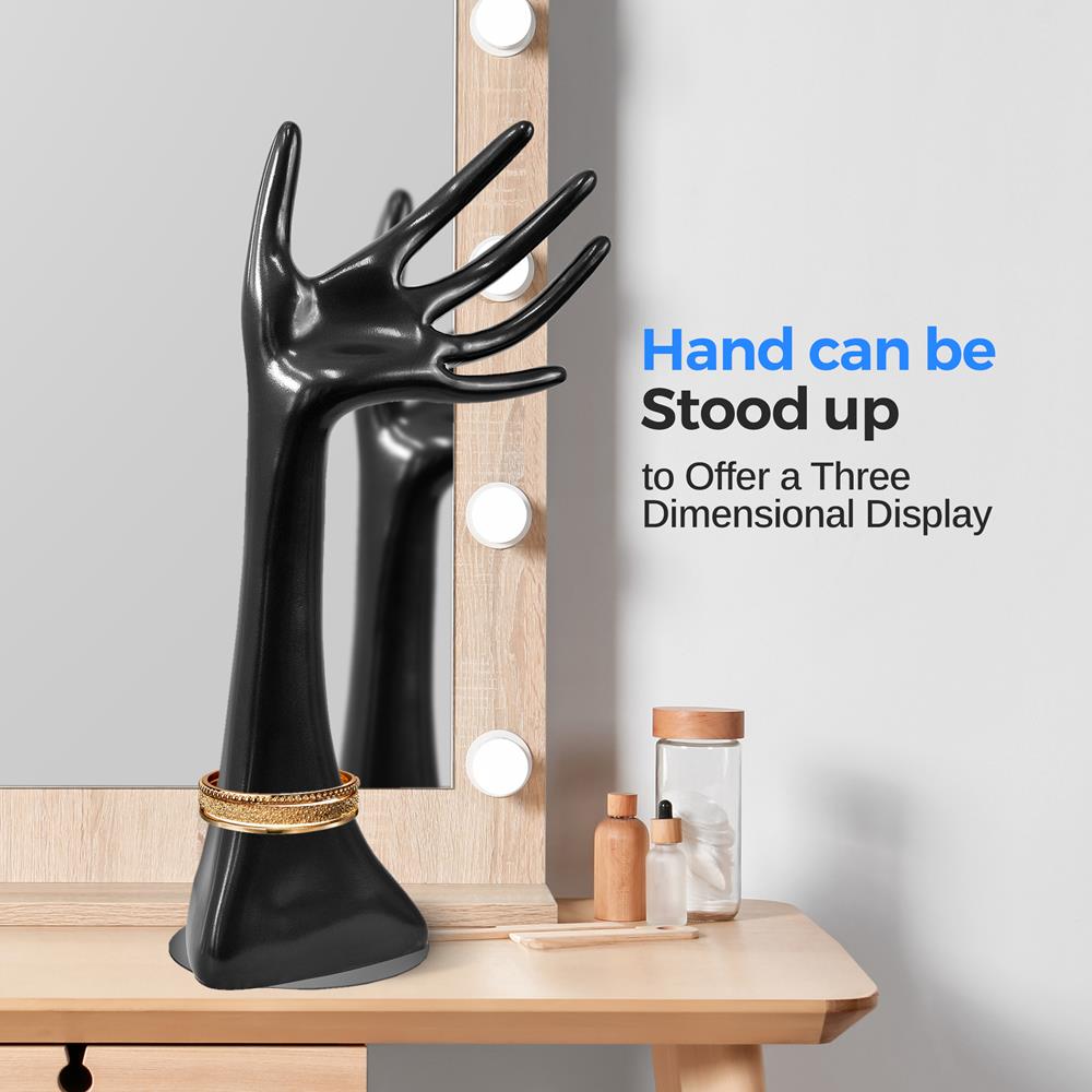 Female Mannequin Hand Display Holder Stand - Perfect for Jewelry, Rings, Watches & Accessories Showcase in Retail Stores, Boutiques & Online Shops