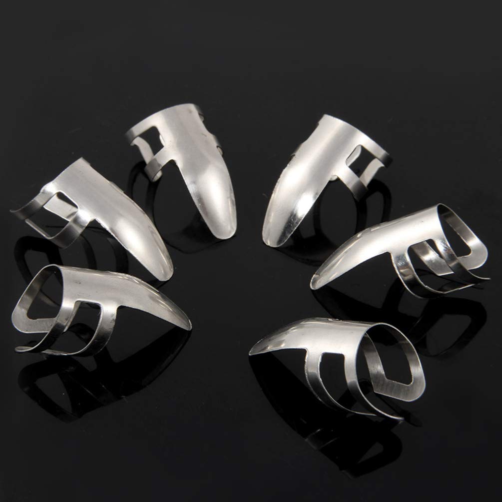 9pcs Silver Guitar Finger Picks - Professional Thumb & Finger Plectrums for Acoustic/Electric Guitar Playing - Finger Protectors for Comfortable Strumming & Plucking - Perfect for Beginners & Musicians