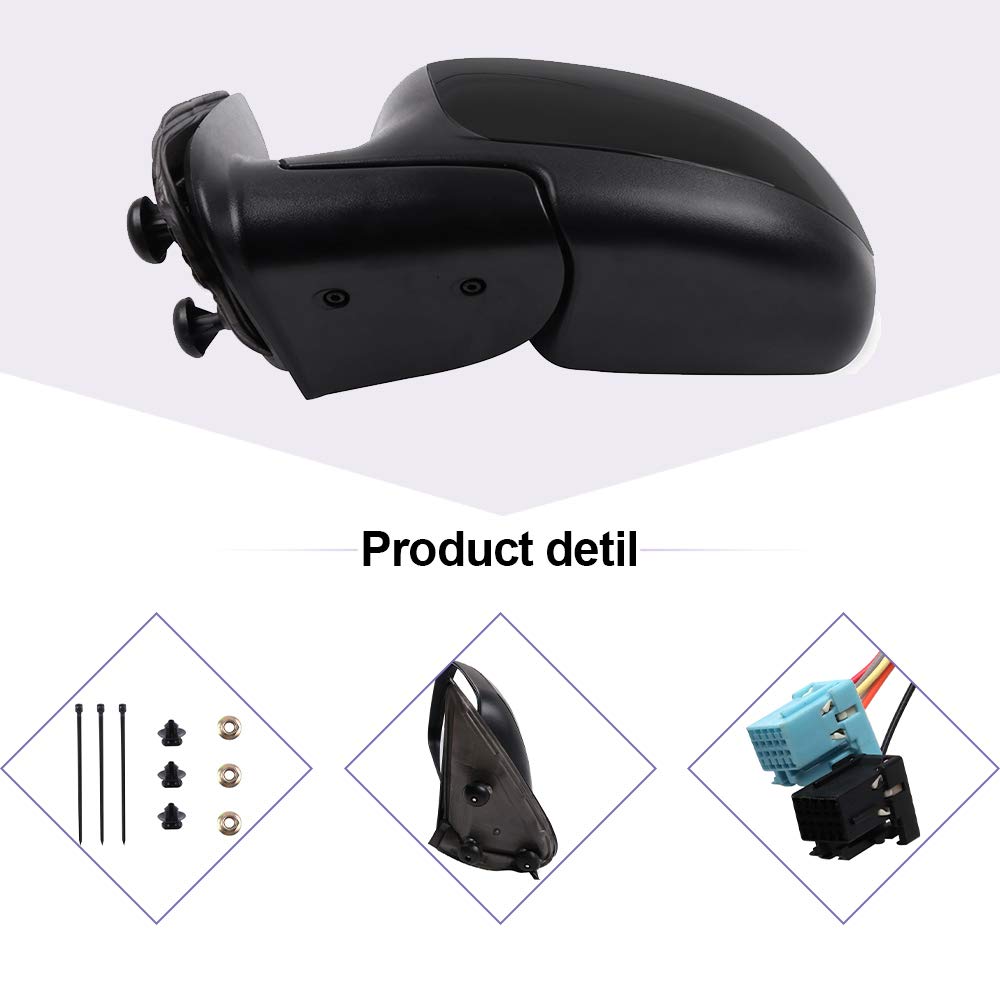 Replacement Side Mirrors Set - Left & Right Power Heated with Turn Signal for 2003-2006 Chevy Silverado/Tahoe/Suburban & GMC Sierra 3500/Yukon 2000-2005 - Perfect for Winter Driving & Enhanced Safety