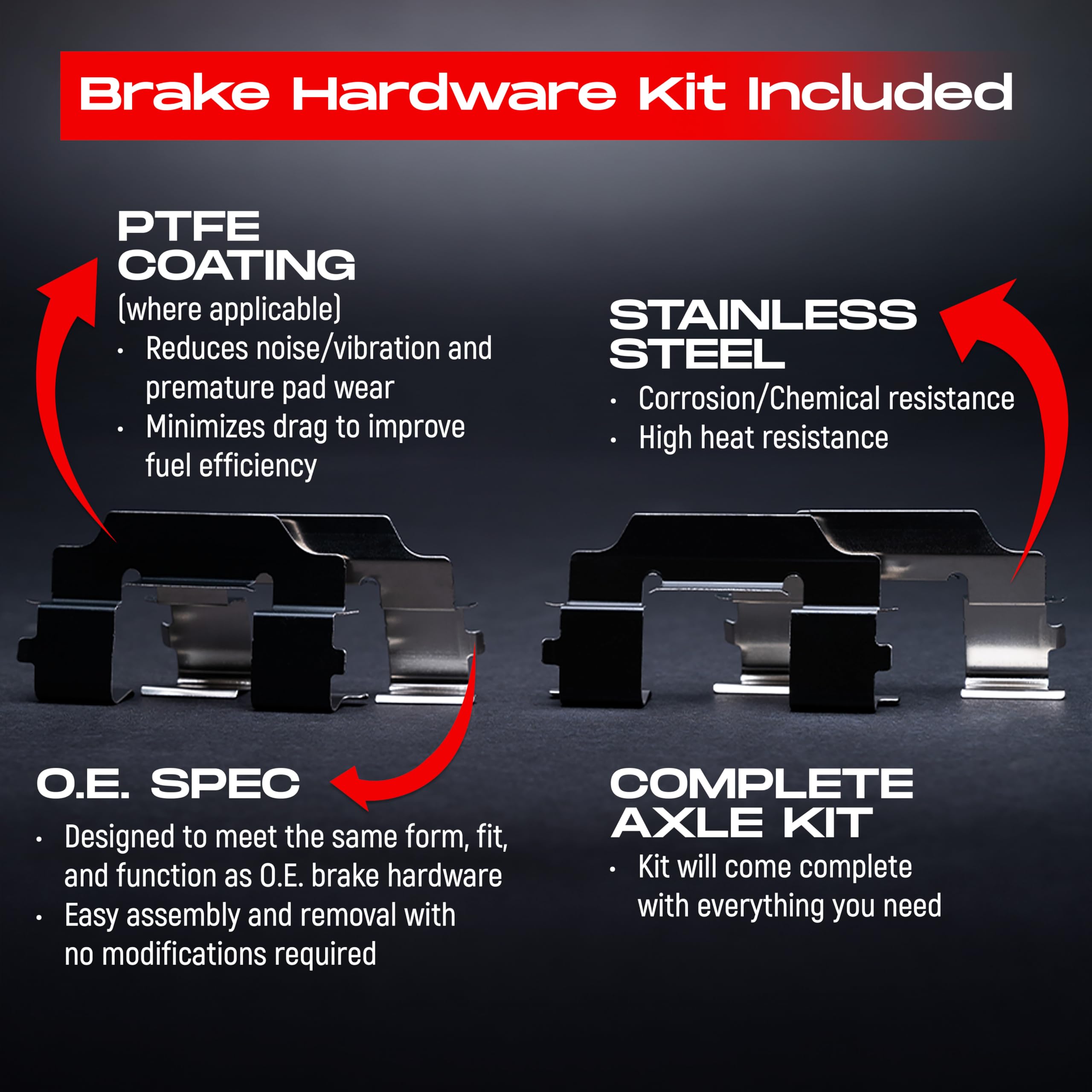 R1 Concepts Premium Front Brake Pads and Rotors Kit - Ceramic Brake Pads, Drilled/Slotted Rotors, Hardware Included (1EB.48012.42) | Perfect for Daily Commuting, Performance Driving & Truck/SUV Brake Upgrades