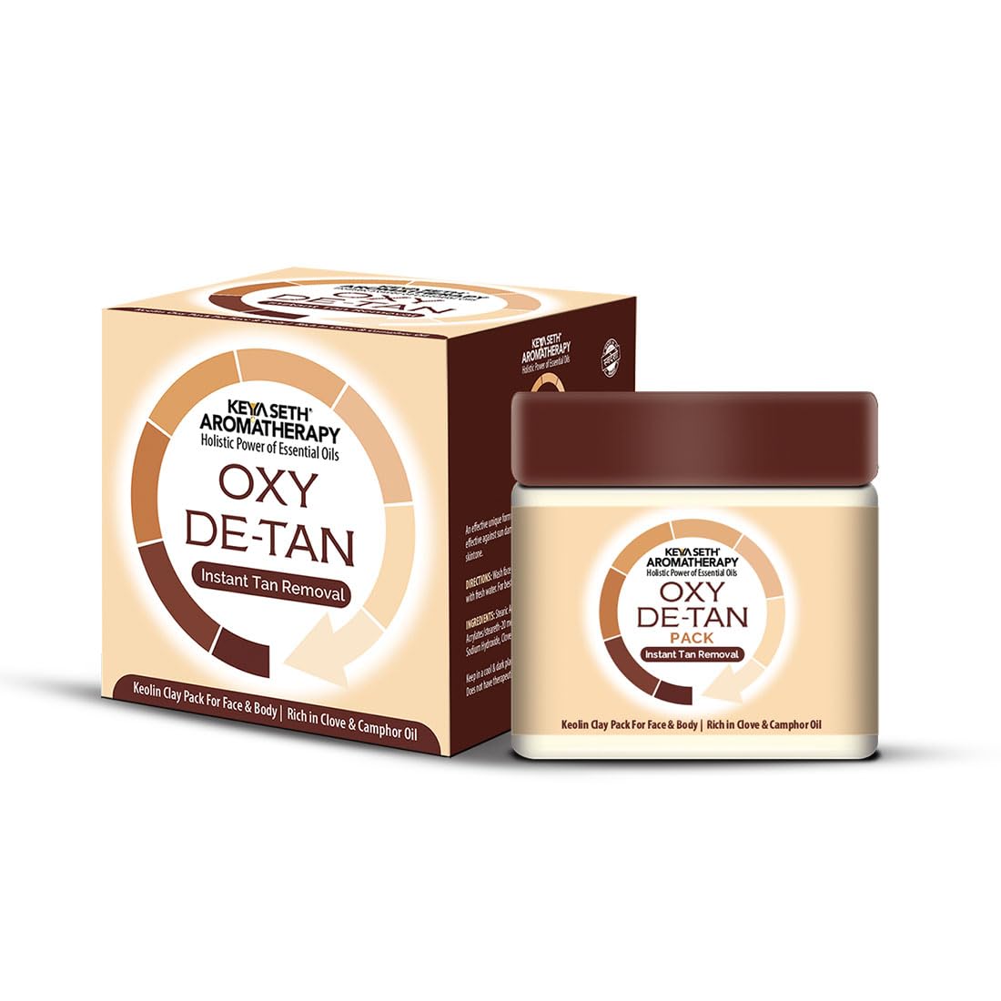 Keya Seth Aromatherapy Oxy De Tan Removal Face & Body Pack - Glowing Skin, Oil Control, Anti Acne Treatment for Pimples & Blemishes, Reduces Pigmentation (50g) | No Ammonia & Bleach | Perfect for Daily Skincare & Post-Sun Care