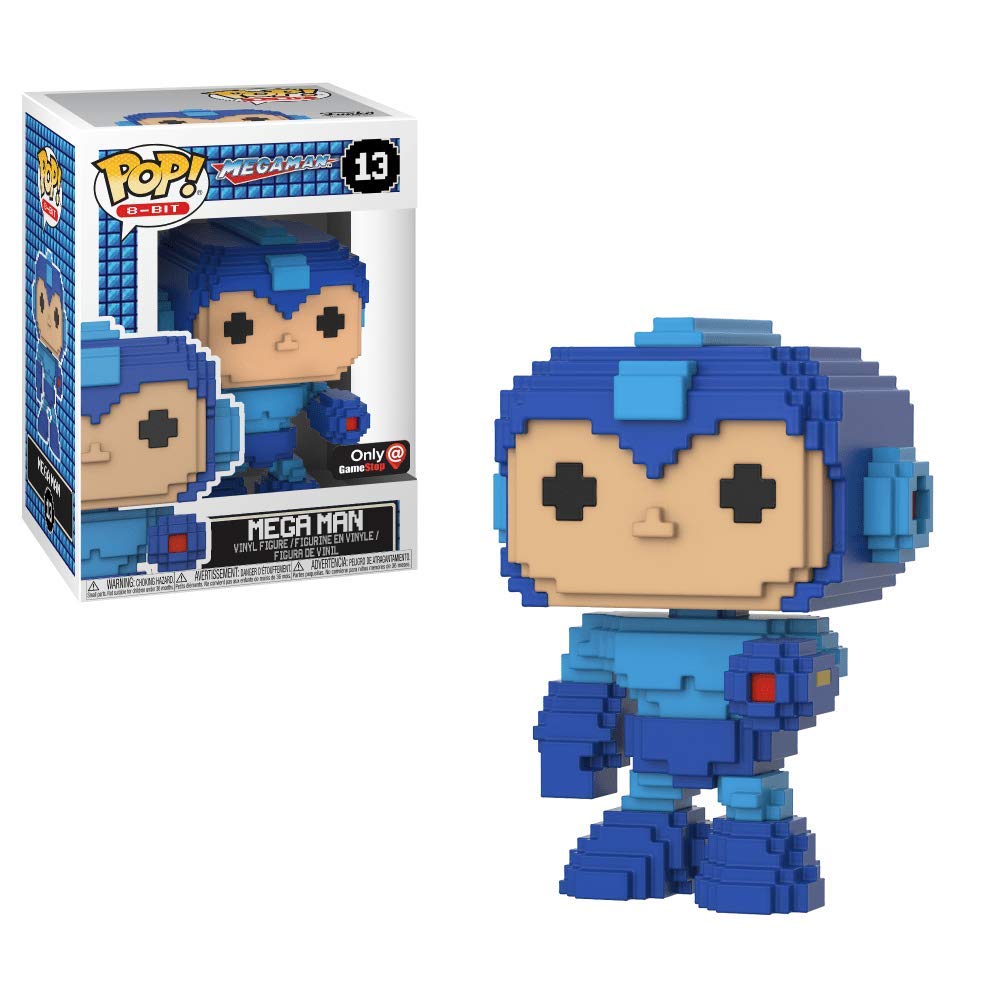 Funko POP! Games: Mega Man #13 - 8-Bit Mega Man Action Figure (GameStop Exclusive) | Collectible Video Game Character for Display & Gifts