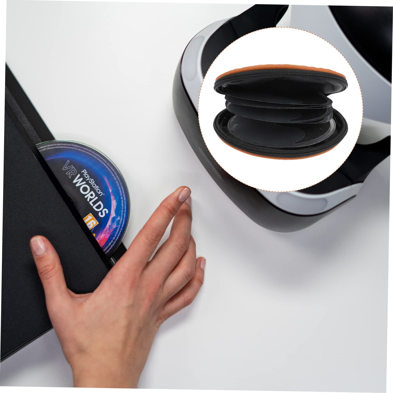 Premium Leather Embroidered CD Storage Bag - Organize Your Music Collection at Home & in Car - Perfect for Travel, Office & Gift Giving