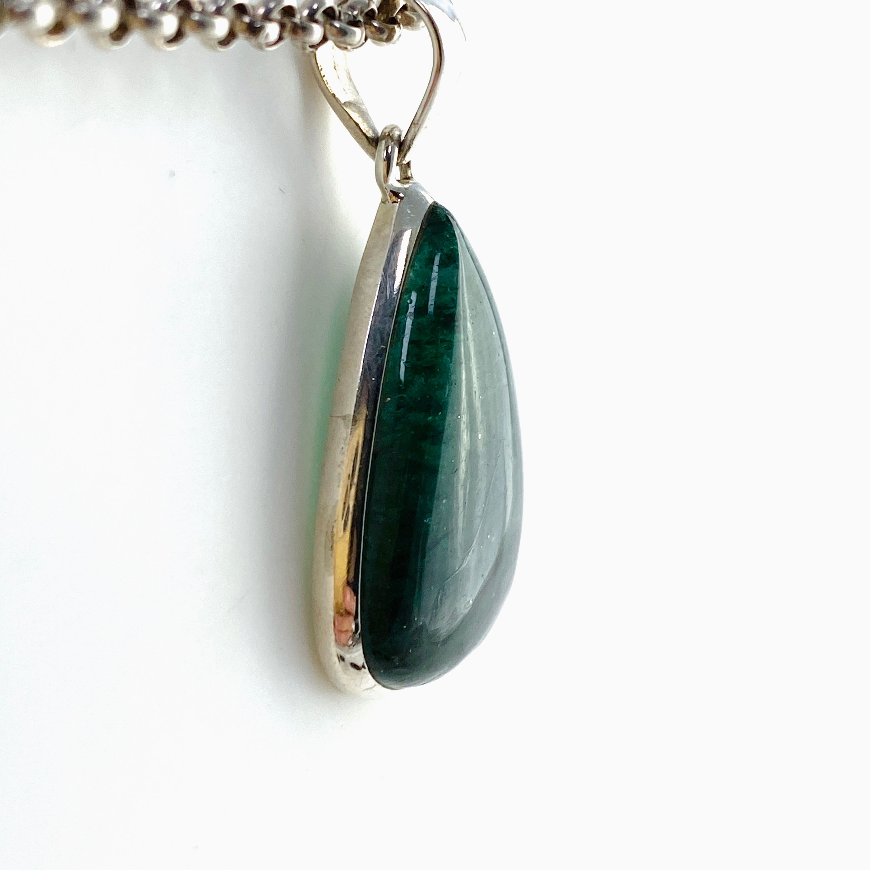 Green Aventurine Teardrop Cabochon Pendant PPGJ847 - Natural Gemstone Jewelry for Healing & Meditation - Perfect for Spiritual Gifts & Energy Balancing