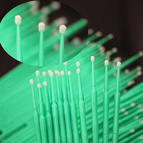 400 PCS Disposable Micro Applicator Brushes - 1.2/1.5/2.0/2.5mm Bendable Tips for Dental, Makeup, Nail Art & Crafts - Multipurpose Fine Detail Brush Set for Precision Work