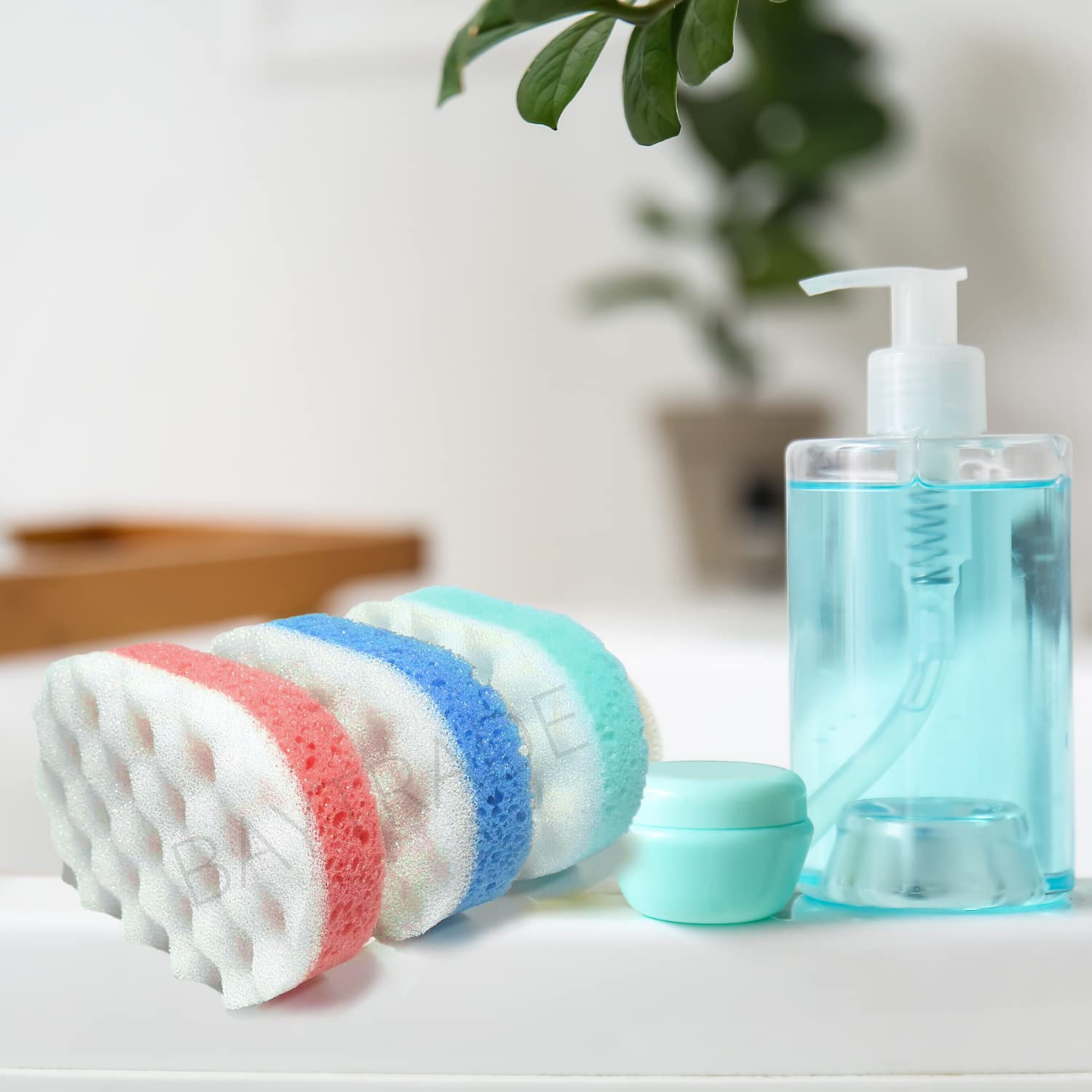 12 Pack Bath Sponges for Adults - 6 Exfoliating & 6 Smooth Shower Sponges | Soft & Rough Sides | Gentle Skin Care for Men, Women & Kids | Perfect for Daily Shower, Spa & Body Scrub