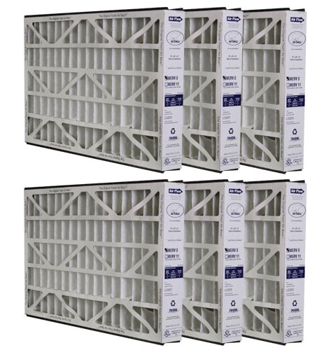Trion Air Bear Cub 16x25x3 MERV 8 Pleated Air Filter - 6 Pack | High Efficiency HVAC Furnace & AC Replacement Filters for Home Use