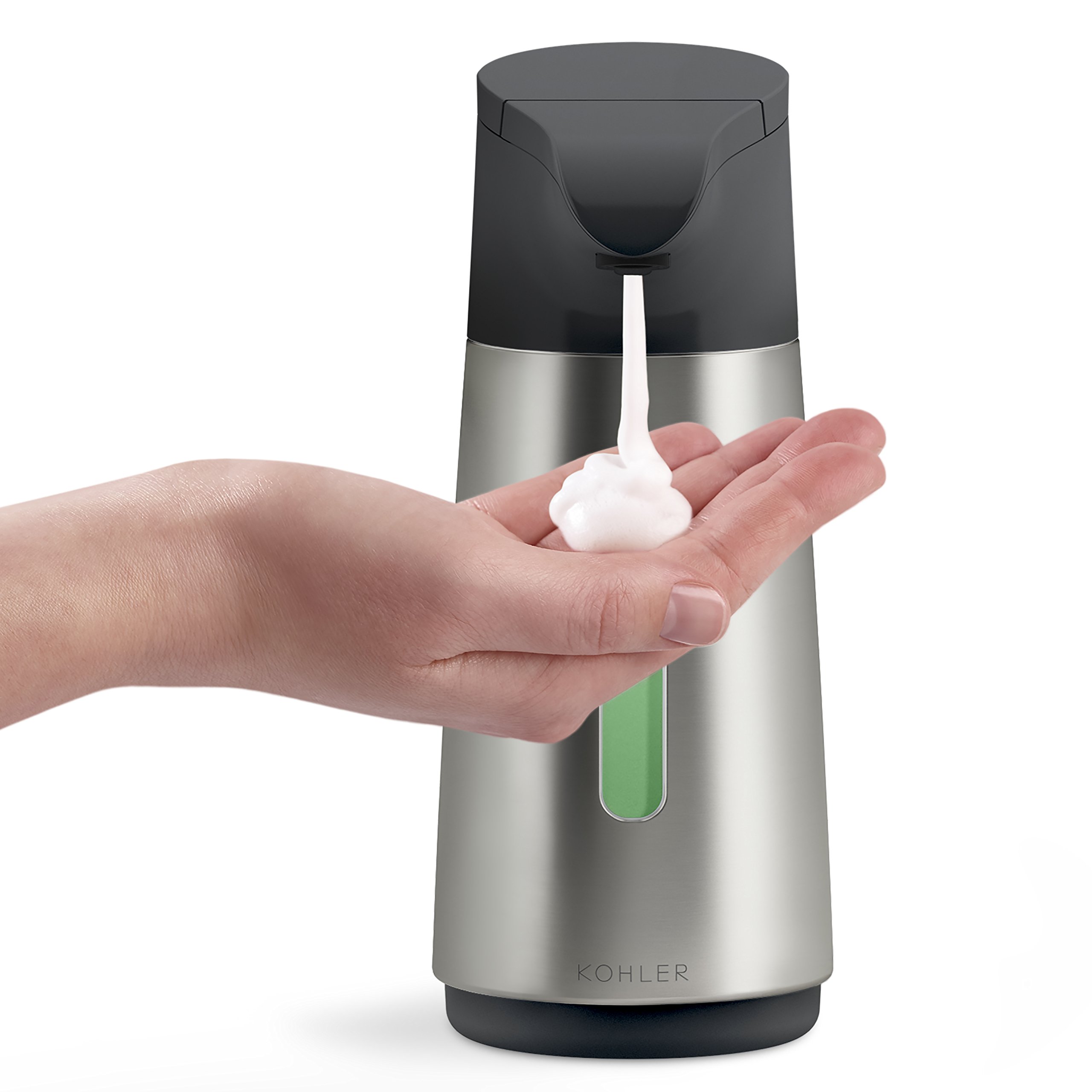 Kohler K-8637-ST Touchless Automatic Foaming Soap Dispenser - Hands-Free Bathroom & Kitchen Sink Soap Dispenser for Home & Office Use