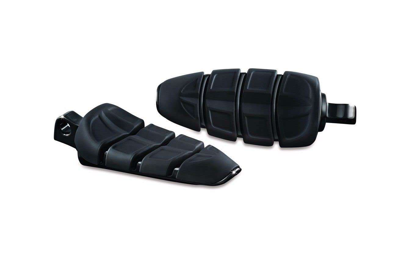 Kuryakyn Black Kinetic Footpeg - Compatible with Harley FL 4317 (Male Clevis) | Rubber Style Motorcycle Foot Pegs for Comfort & Control - Perfect for Long Rides & Custom Harley Builds