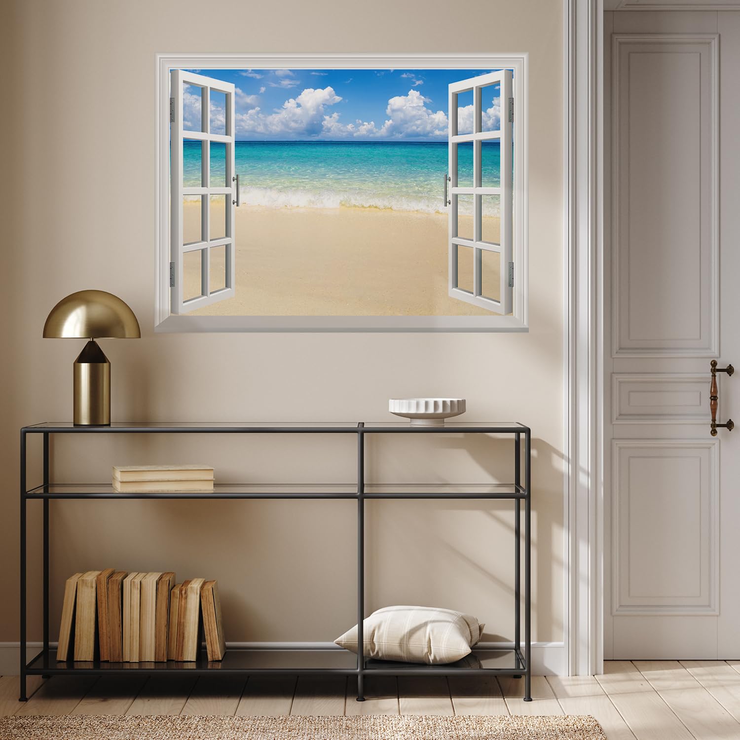 Wall26 Removable Wall Sticker & Mural - Tropical Beach Ocean View | 36x48 Inch Self-Adhesive Wall Decor for Living Room, Bedroom, Office | Easy Peel & Stick Design for Home & Commercial Spaces
