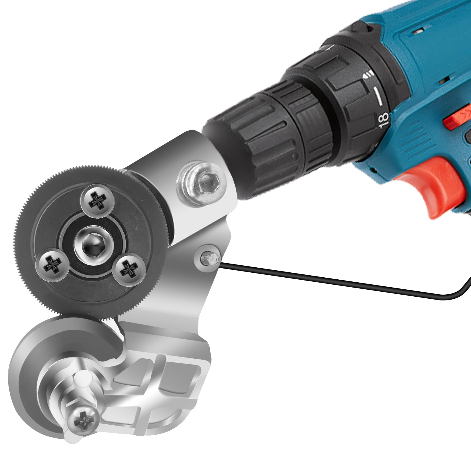 Electric Drill Metal Cutter Attachment - Sheet Metal Nibbler Tool for Cutting Iron, Steel, Copper & Aluminum | Perfect for DIY Projects, HVAC Work & Metal Fabrication