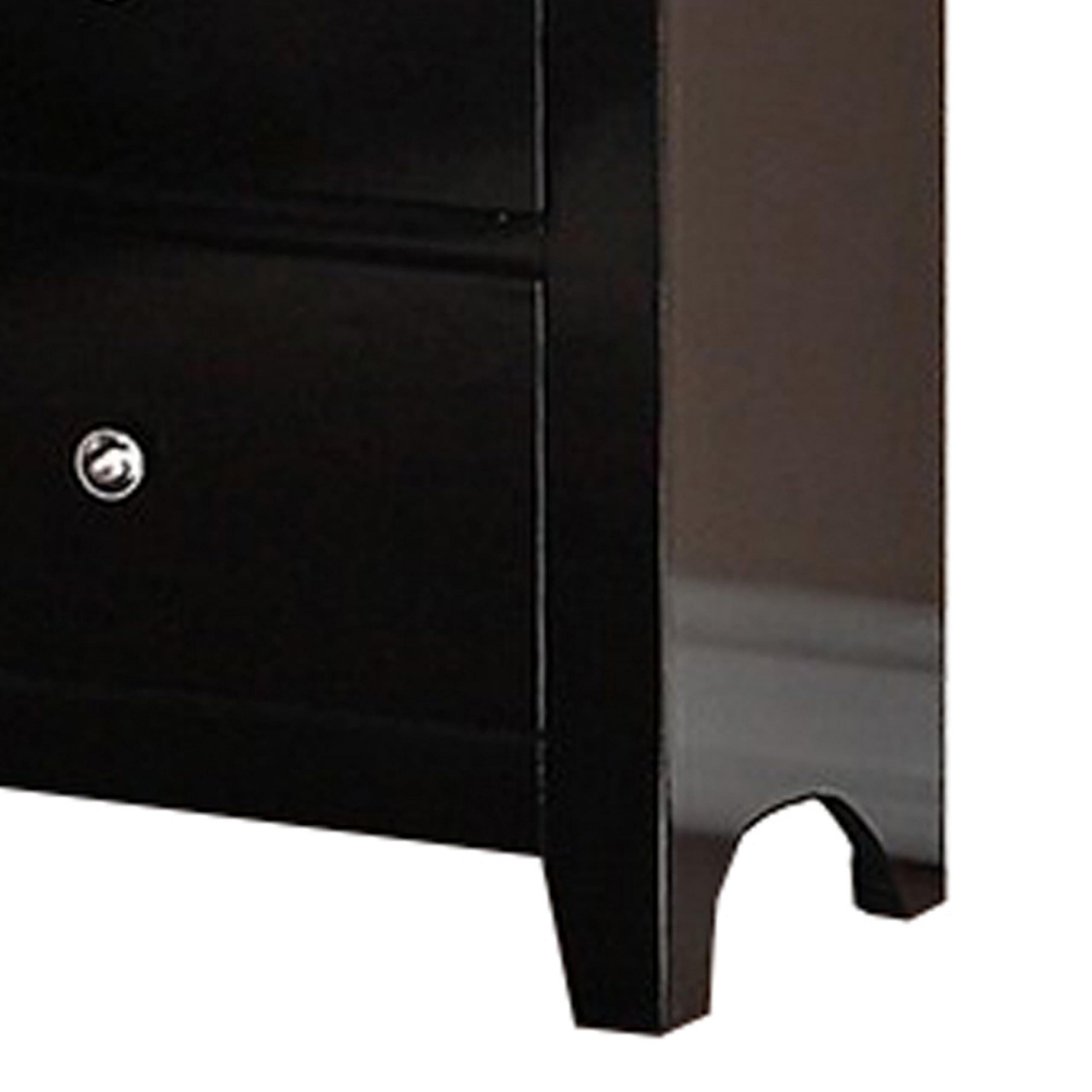 Benjara 2-Drawer Wooden Nightstand with Metal Knobs - Brown Bedside Table for Bedroom, Living Room & Office - Compact Storage Furniture with Vintage Style