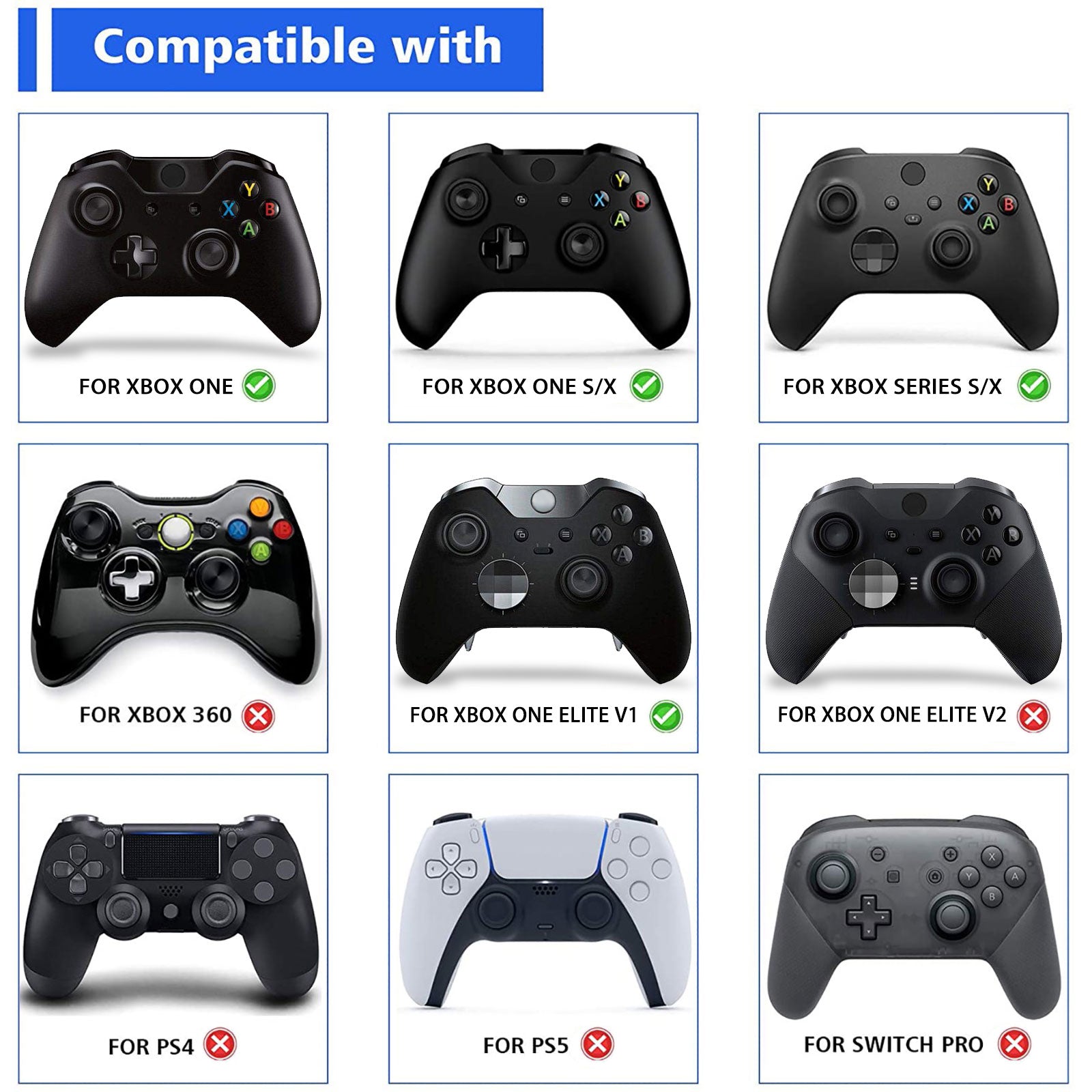 Premium Metal Thumbsticks for Xbox Series X/S & Xbox One Controllers - Durable Blue Replacement Joysticks - Perfect for Gaming, FPS, Racing & Competitive Play