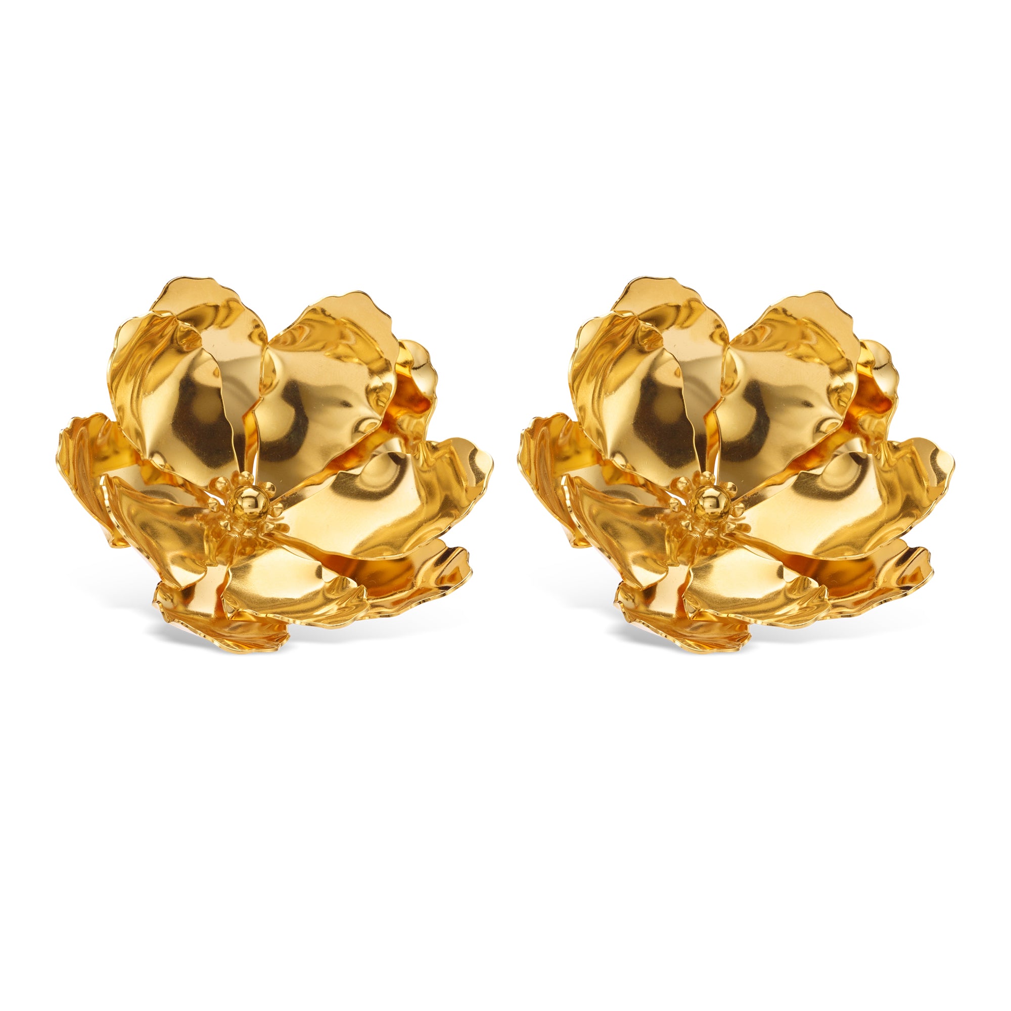 Lilly Bloom Clip On Earrings for Women - Non-Pierced Fashion Jewelry - Comfortable & Stylish Ear Clips for Parties, Weddings & Everyday Wear