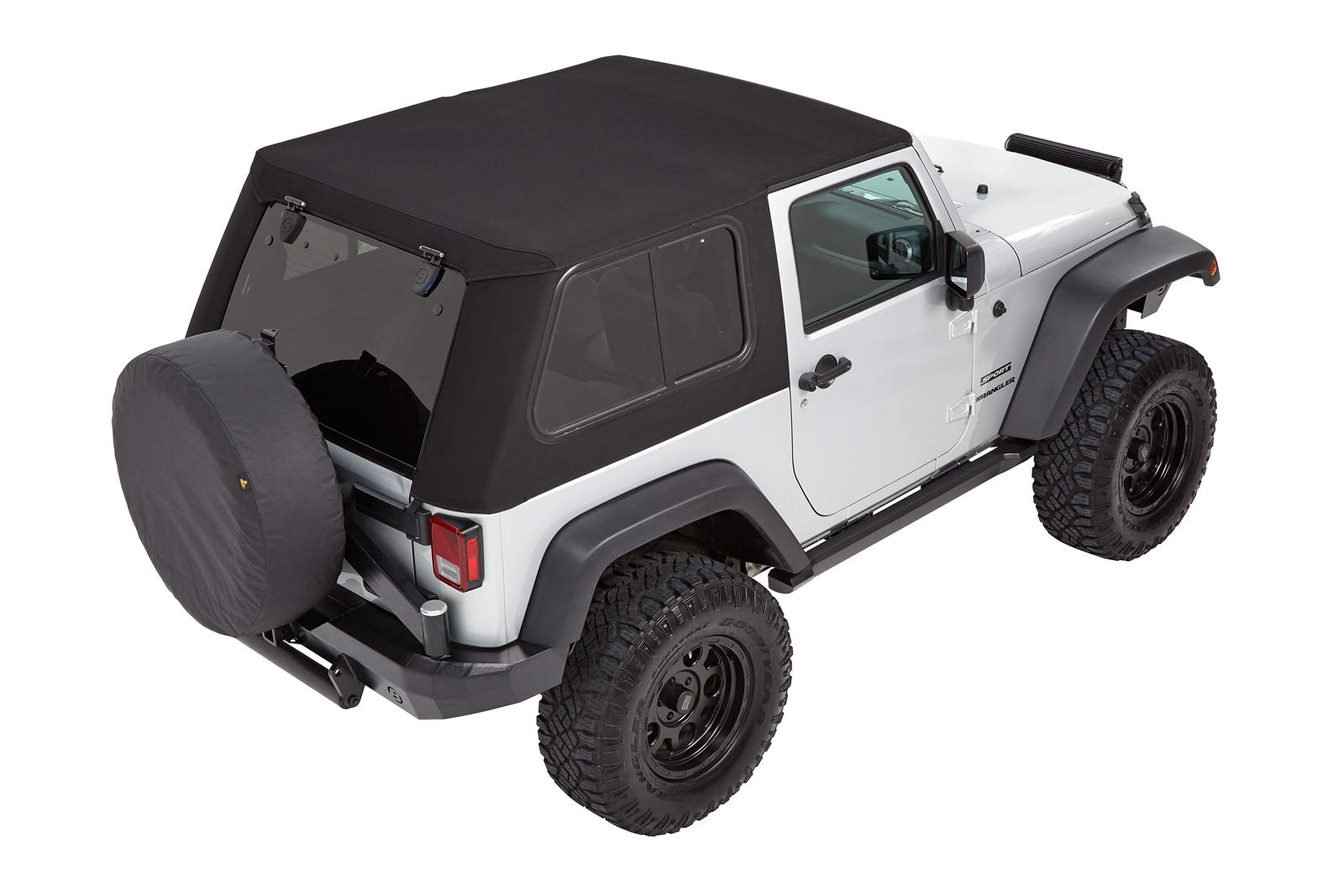Bestop 5486217 Trektop Pro Soft Top for Jeep Wrangler JK 2-Door (2007-2018) - Black Twill Fabric - Waterproof & Durable Convertible Top Replacement - Perfect for Off-Roading & Summer Adventures
