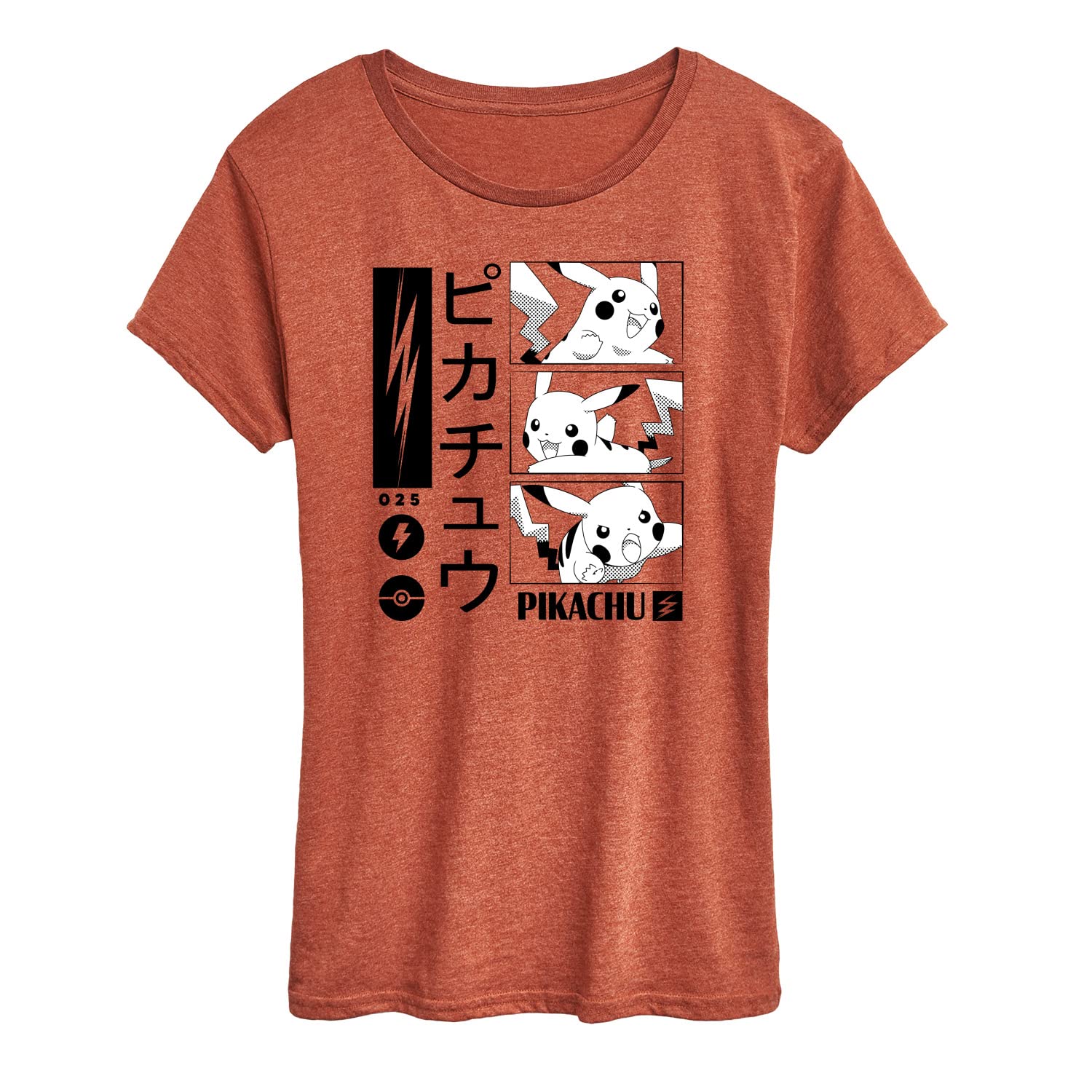 Pokémon Pikachu Manga Panels Women's Graphic T-Shirt | Short Sleeve Cotton Tee | Cute Anime Casual Wear for Women | Perfect for Cosplay, Gaming & Everyday Outfits