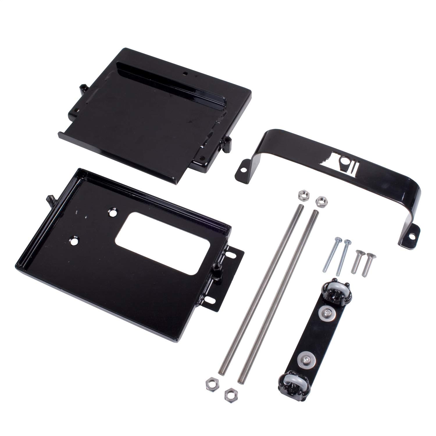 Rugged Ridge 11214.52 Dual Battery Tray for 1997-2006 Jeep Wrangler TJ - Heavy Duty Off-Road Accessory for Enhanced Power & Electrical Upgrades - Perfect for Winches, Lights & Audio Systems