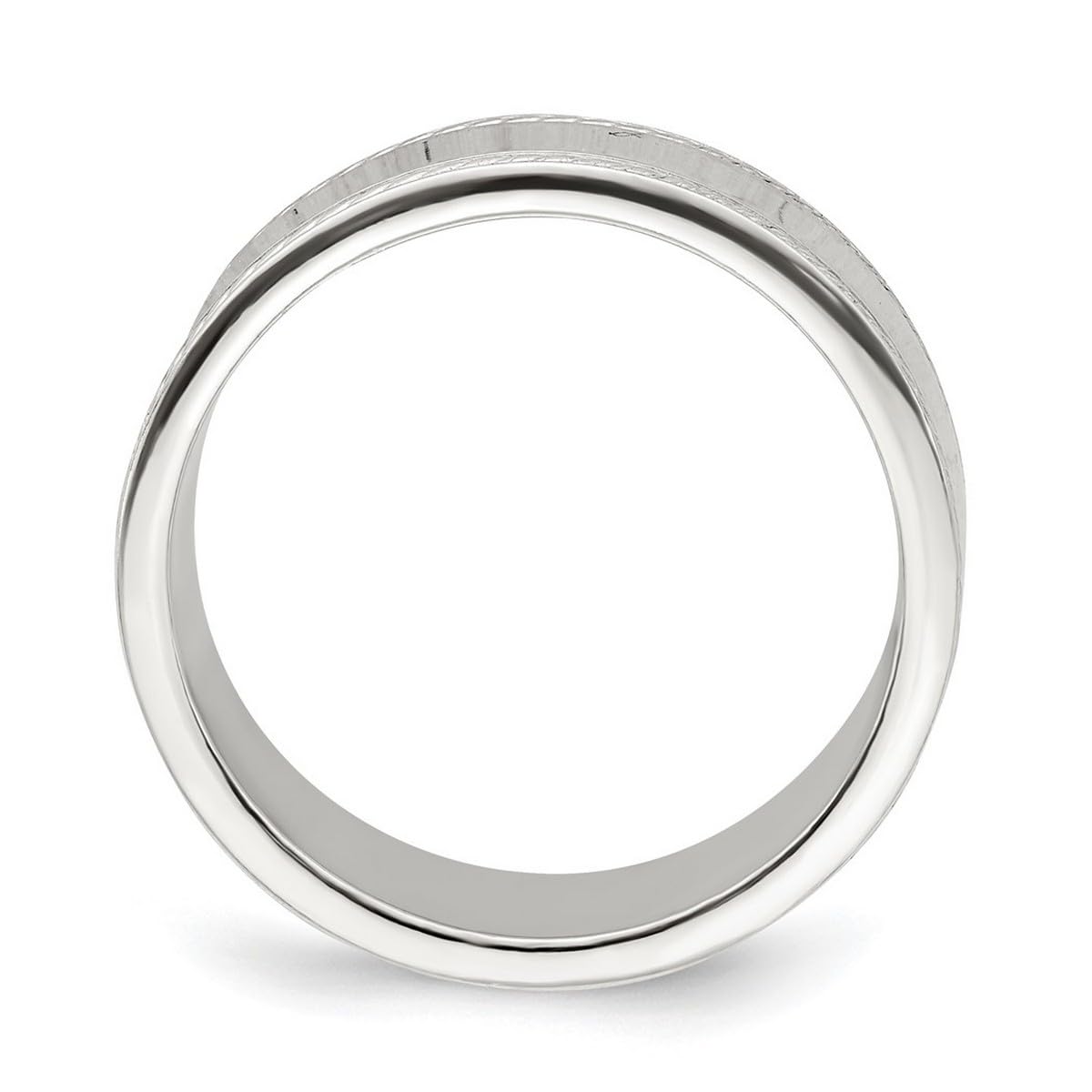 925 Sterling Silver Edge Band Ring for Women & Men - Adjustable Sizes, Hypoallergenic & Tarnish-Resistant - Perfect for Weddings, Anniversaries, and Everyday Fashion Accessories