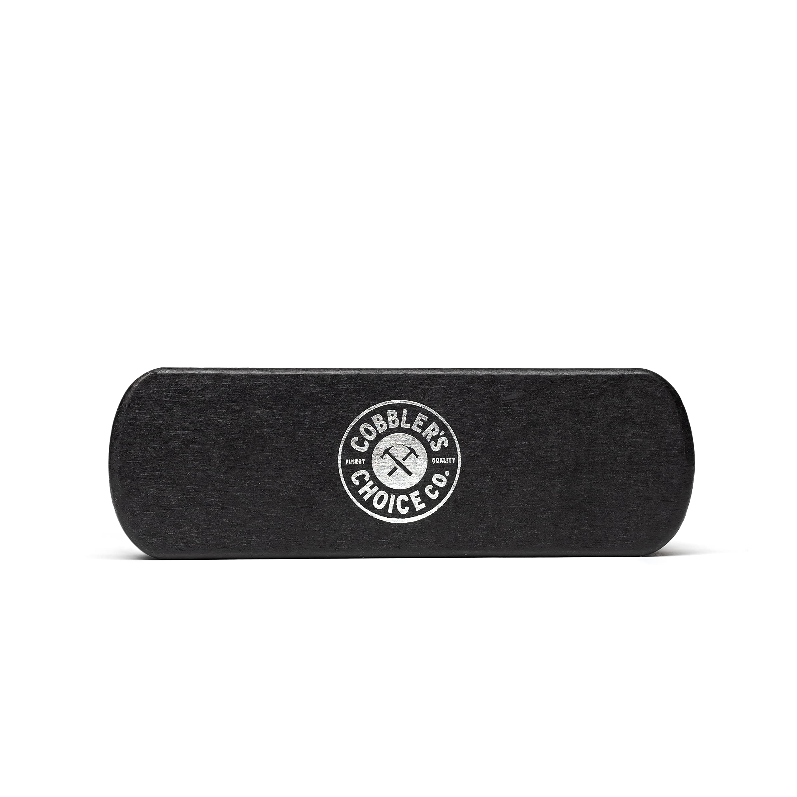 Premium 100% Horsehair Shoe Brush with Concave Handle for Secure Grip - Black - Ideal for Polishing Leather Shoes, Boots & Dress Shoes at Home or Office