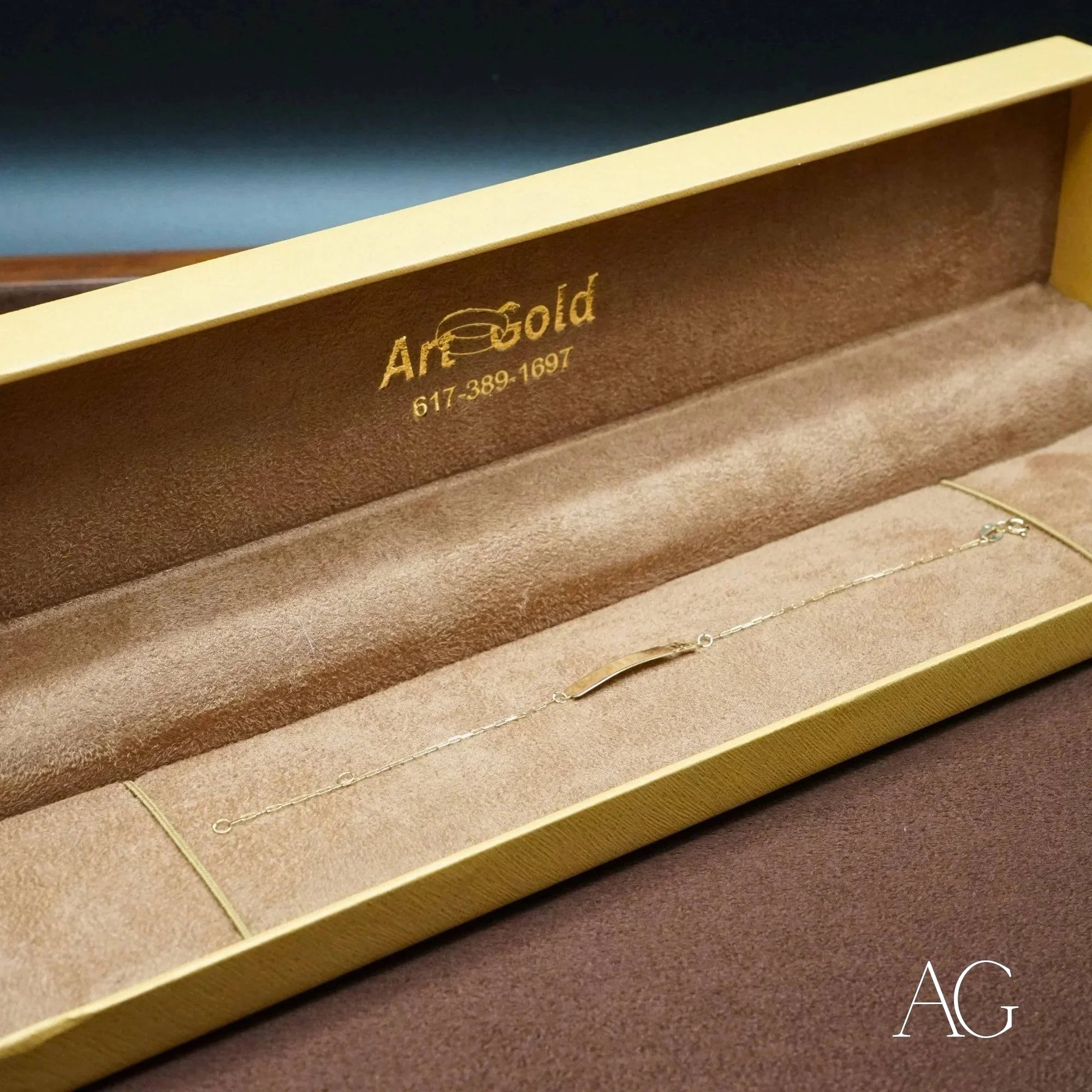 18K Solid Gold ID Bracelet with Crown Motif - Elegant & Regal Jewelry for Women, Perfect for Gifts, Special Occasions & Everyday Luxury