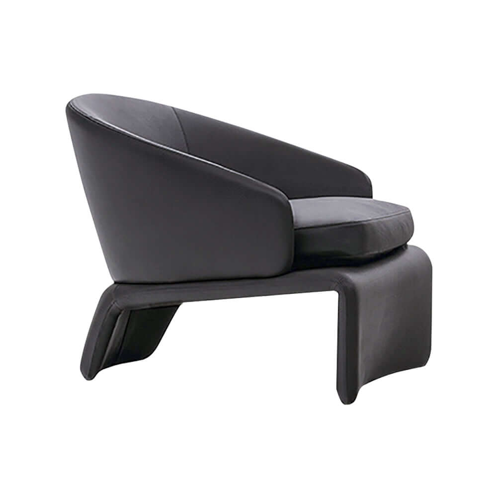 Modern Accent Chair - Microfiber Leather Upholstered Deep Gray Lounge Chair for Living Room, Bedroom & Office - Comfortable Seating for Relaxing & Reading