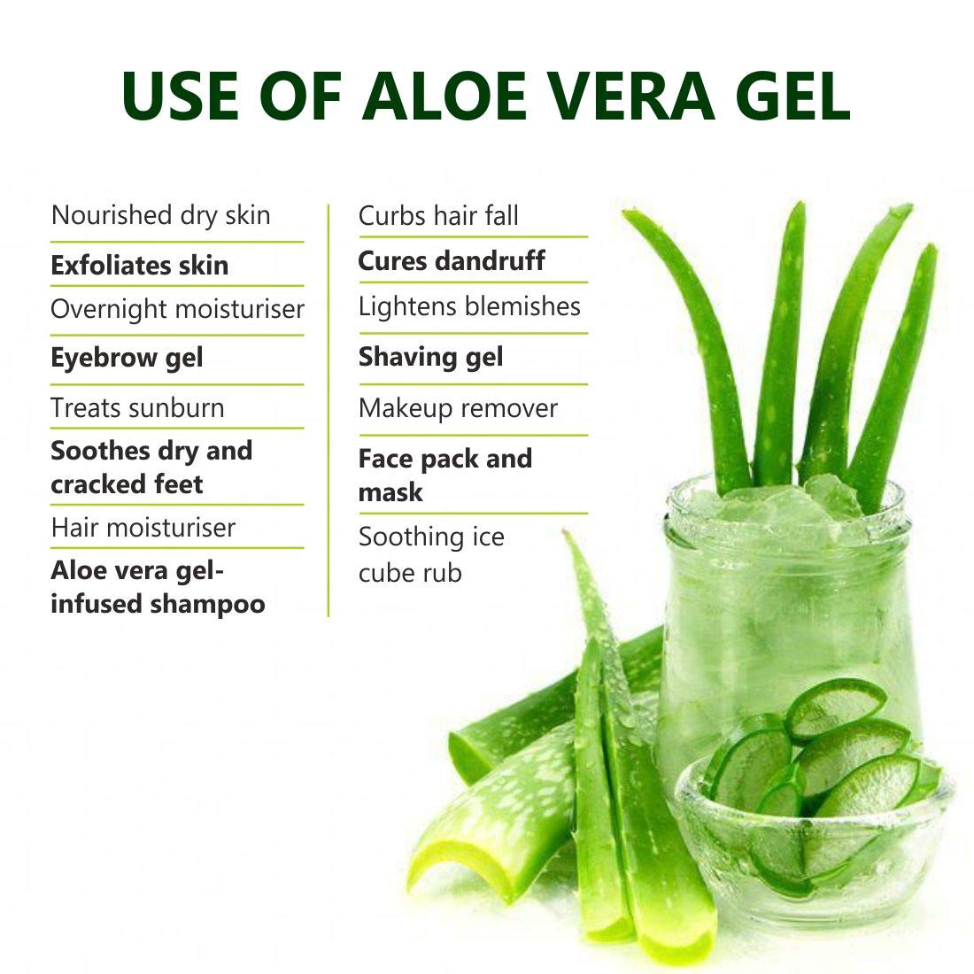 Organic Aloe Vera Gel for Skin & Hair Care - Soothing After Shave Lotion, Sunburn Relief & Acne Treatment - Deep Hydration & Repair (Pack of 2) - Perfect for Sunburn Recovery, Daily Moisturizing & Post-Shave Care