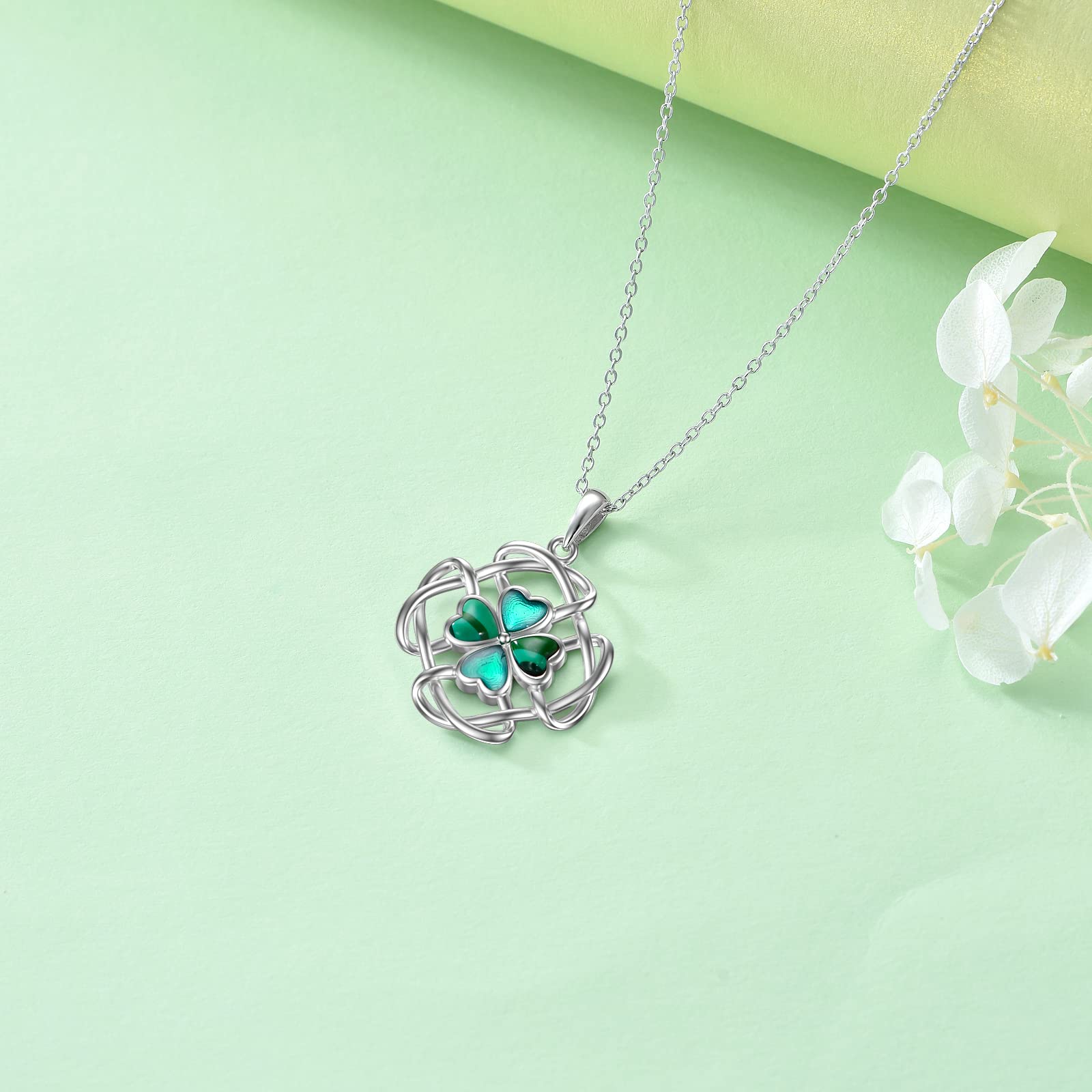 Sterling Silver Necklace for Women - Scottish Thistle, Cross, Tree of Life, Shamrock, Lotus & Rose Flower Pendant Jewelry | Perfect Gift for Wife, Girlfriend, Mom & Daughter | Elegant for Weddings, Anniversaries & Special Occasions