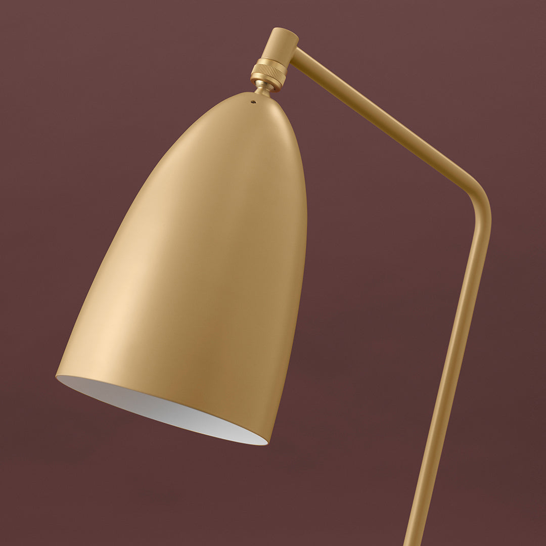 Modern Grossman Gräshoppa Floor Lamp - Adjustable LED Reading Light for Living Room, Bedroom & Office - Scandinavian Design with Flexible Gooseneck - Warm White Light for Cozy Ambience