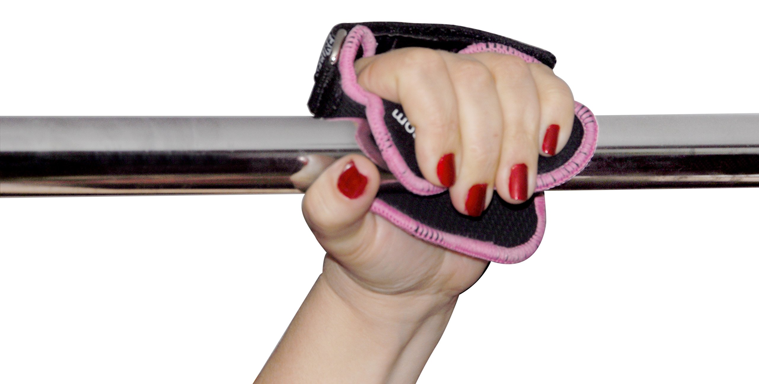 Women's Workout Gloves with Grip Power Pads - Best Alternative to Gym Gloves for Weight Lifting, CrossFit & Fitness Training (Pink) - Perfect for Gym, Home Workouts & Strength Training