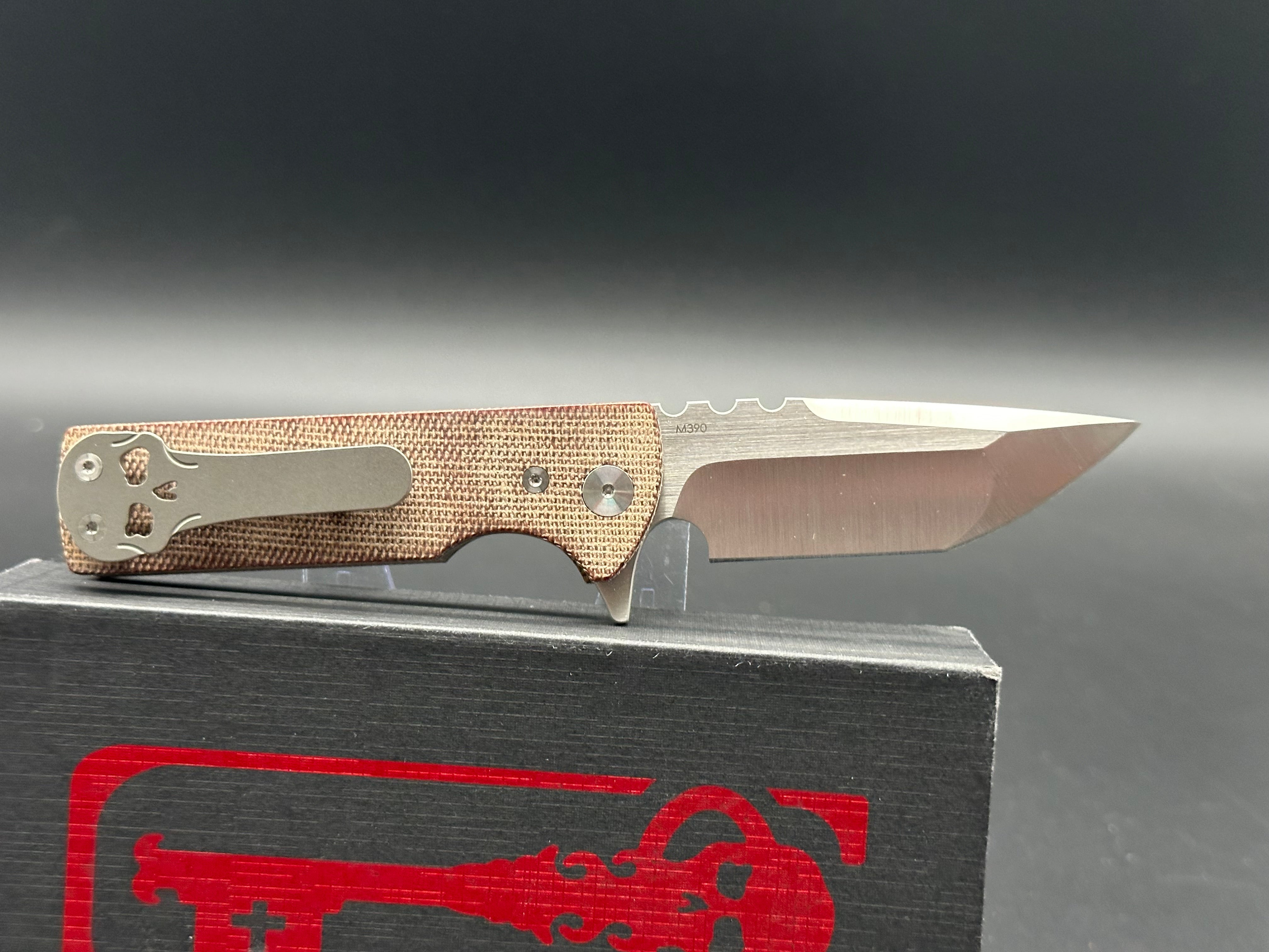 Chaves TAK Folding Knife - Brown Micarta Handle, Premium EDC Pocket Knife for Outdoor, Camping, and Everyday Carry