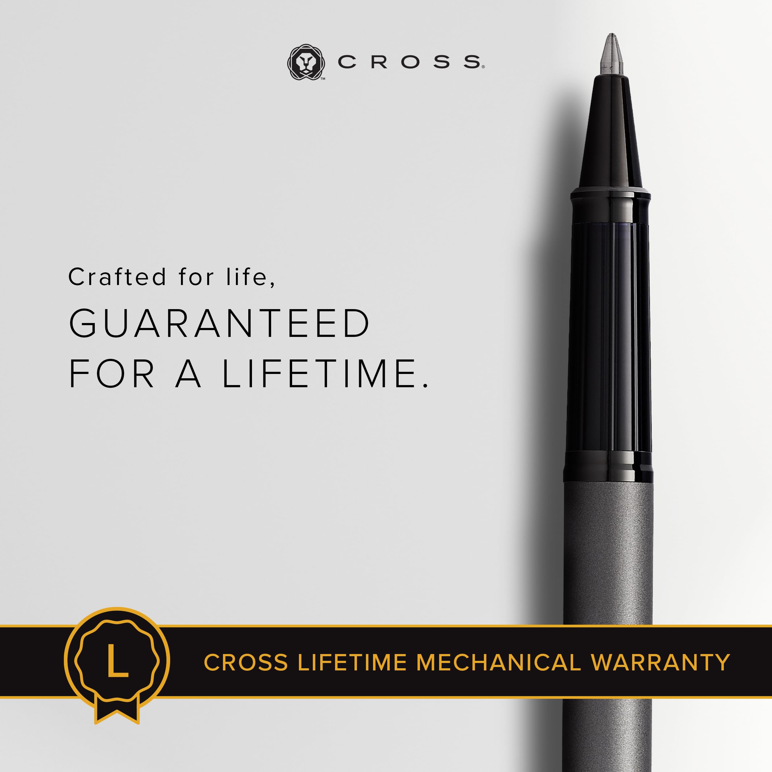 Cross Century II Refillable Gel Ink Rollerball Pen - Medium Point, Luxury Gift Box Included (Gunmetal Gray) | Premium Writing for Business, Gifting & Everyday Use