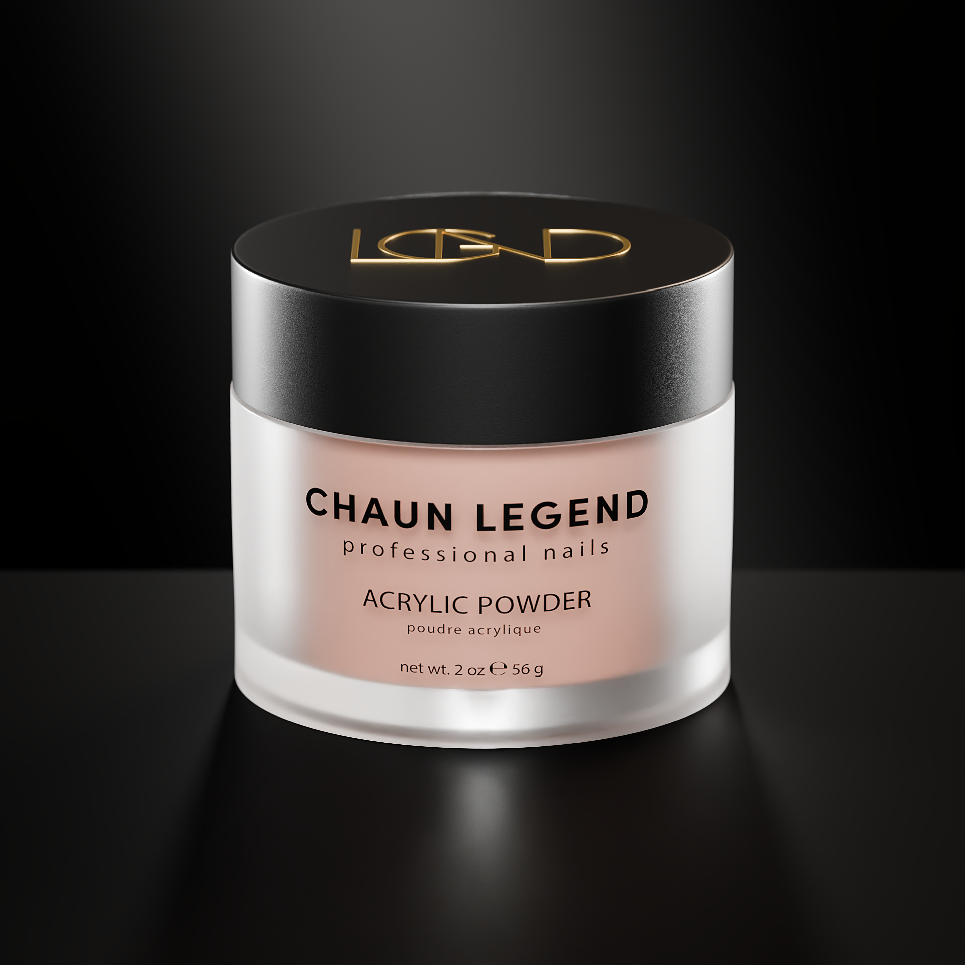 Chaun Legend Acrylic Powder 2oz (128 Creme Brulee) - Professional Nail Art Enhancement for Salon & DIY Manicures at Home