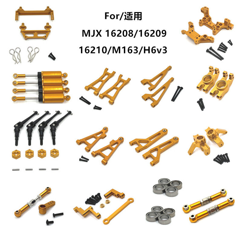 MJX 1/16 H6V3 M163 RC Car Metal Upgrade Kit for 16208/16209/16210 Models - High Performance Replacement Parts for Off-Road Racing & Crawling Adventures