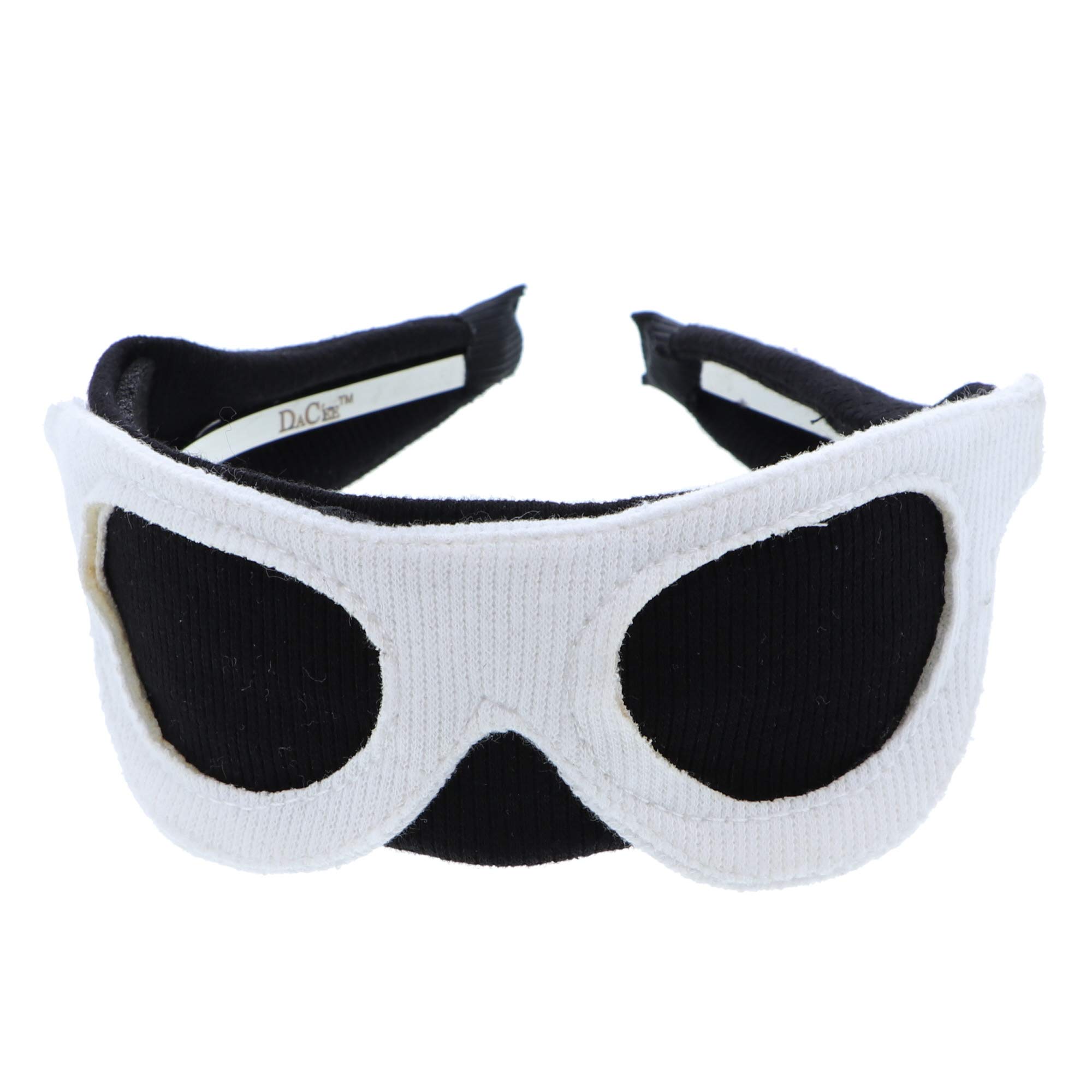 Fun Summer Look Knit Headband With Sunglasses For Girls - Black - Perfect for Beach, Outdoor Activities and Fashion Accessories