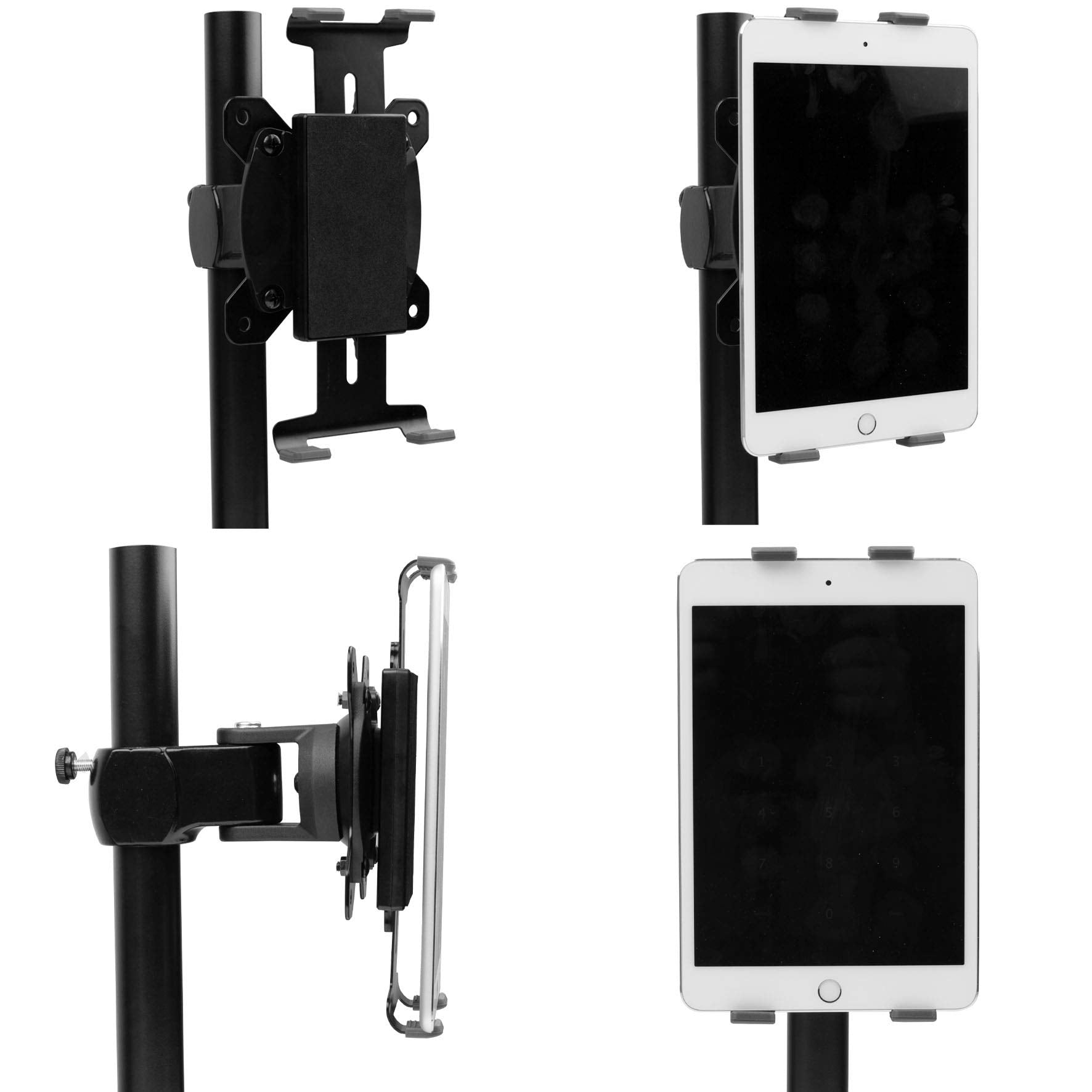 Duronic DMT1 Adjustable Tablet & Smartphone Holder - VESA 75/100 Compatible Desk Mount for DM Series (DM15-DM65, DMUSB, DMDC, DMG) - Perfect for Home Office, Kitchen, Bedroom & Workstation Use