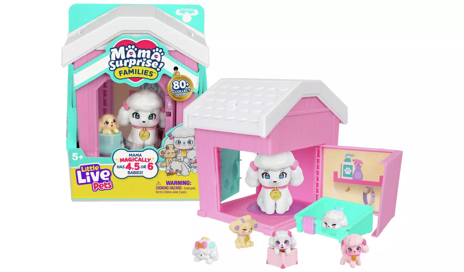 Little Live Pets Mama Surprise Families - Interactive Toy House with Surprise Baby Pets for Kids | Perfect for Pretend Play, Gift Giving & Collectible Fun