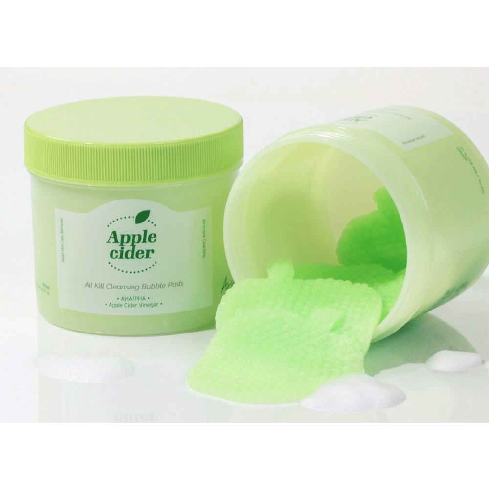 Ariul Apple Cider Vinegar All Kill Cleansing Bubble Pads - 60 Count | Deep Pore Cleansing, Exfoliating & Oil Control | Perfect for Daily Skincare Routine & Travel