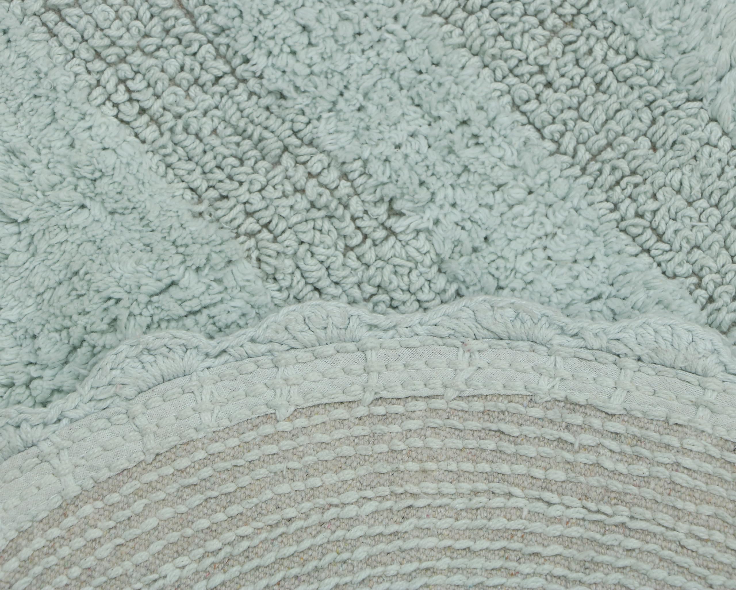 Premium Cotton Oval Bath Rug - Super Absorbent, Soft & Non-Slip Bathroom Mat for Shower, Vanity & Kitchen - 50x75cm Home Decor - Perfect for Bathrooms, Entryways & Cozy Living Spaces