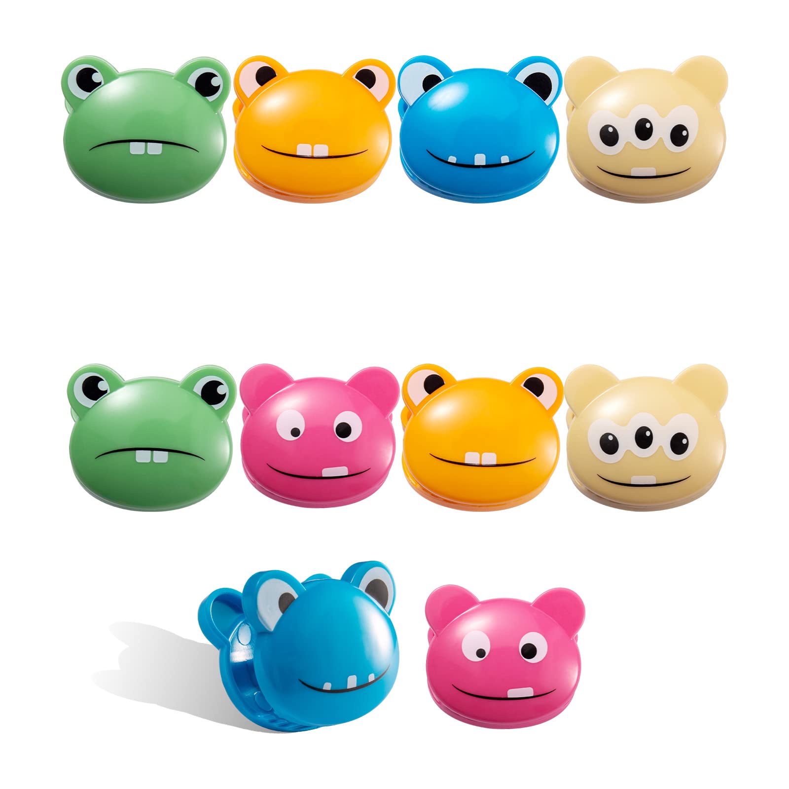 10-Piece Cute Monster Bag Clips Set - Funny Chip Clips & Snack Clips for Kitchen, Food Storage & Airtight Sealing | Perfect for Chips, Cereal, Snacks & Bulk Food Organization