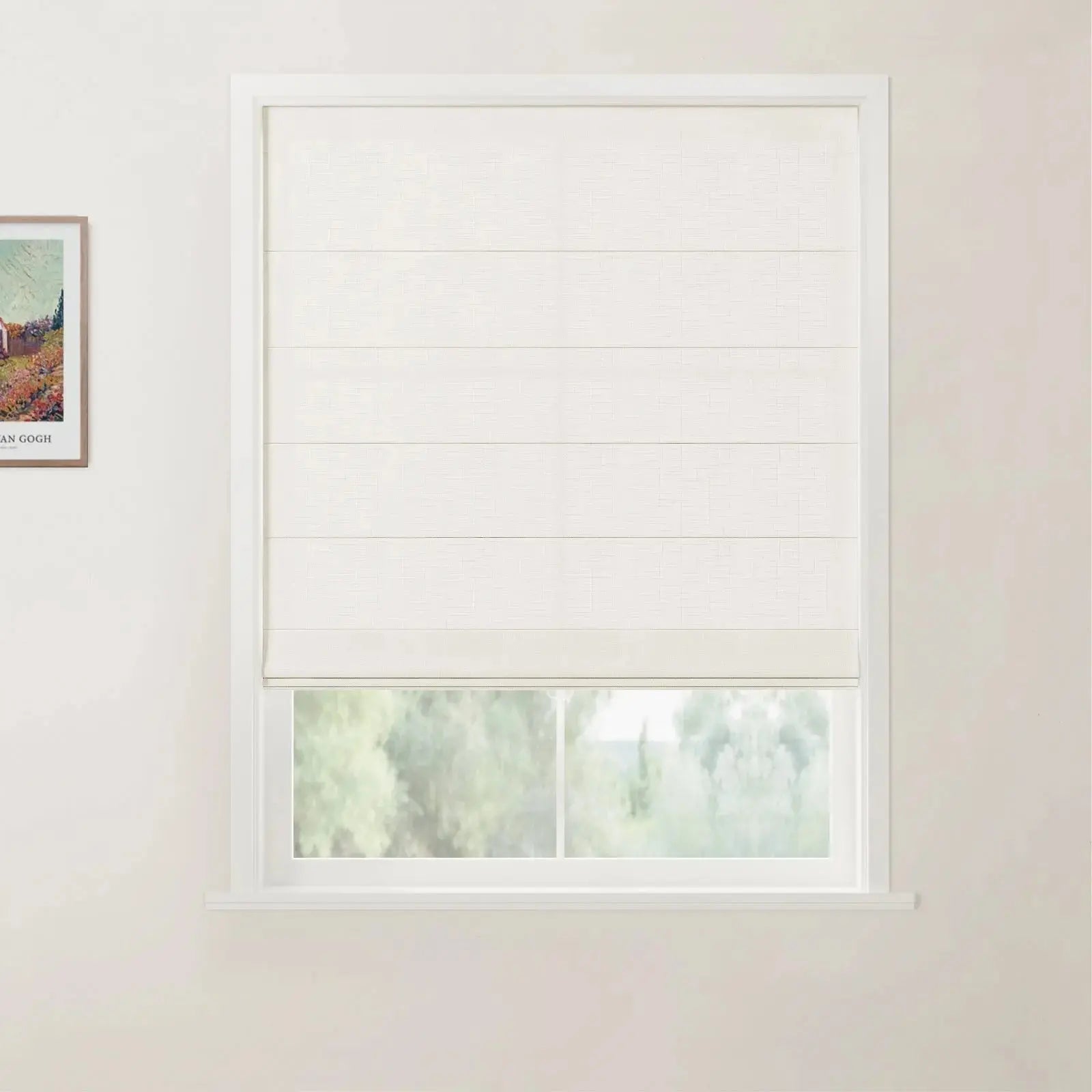 Custom Cordless Roman Shades for Windows - Blackout Back Slat Design for Privacy & Light Control - Perfect for Living Room, Bedroom, and Home Office