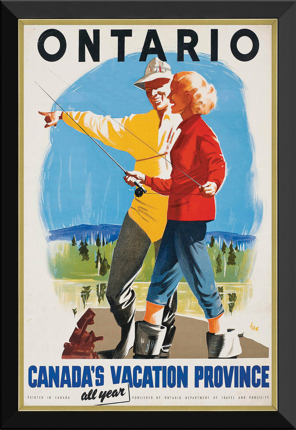 Vintage Ontario Vacation Poster - Classic Travel Art Print for Home & Office Decor - Perfect for Living Room, Bedroom, or Gift