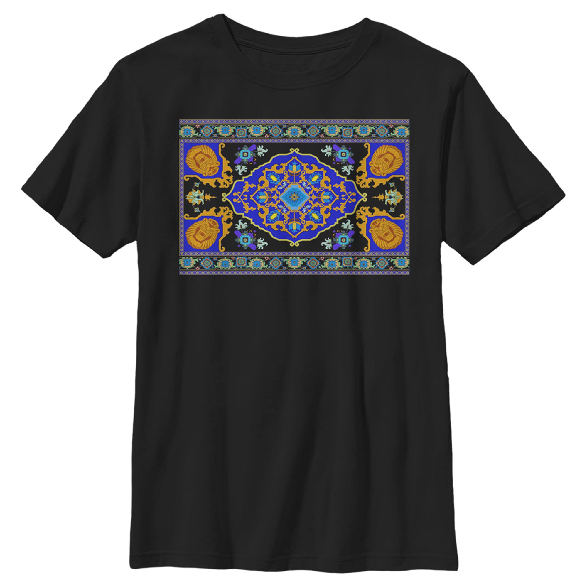 Boys Aladdin Magic Carpet Print T-Shirt - Disney Inspired Casual Tee for Kids Costume & Everyday Wear