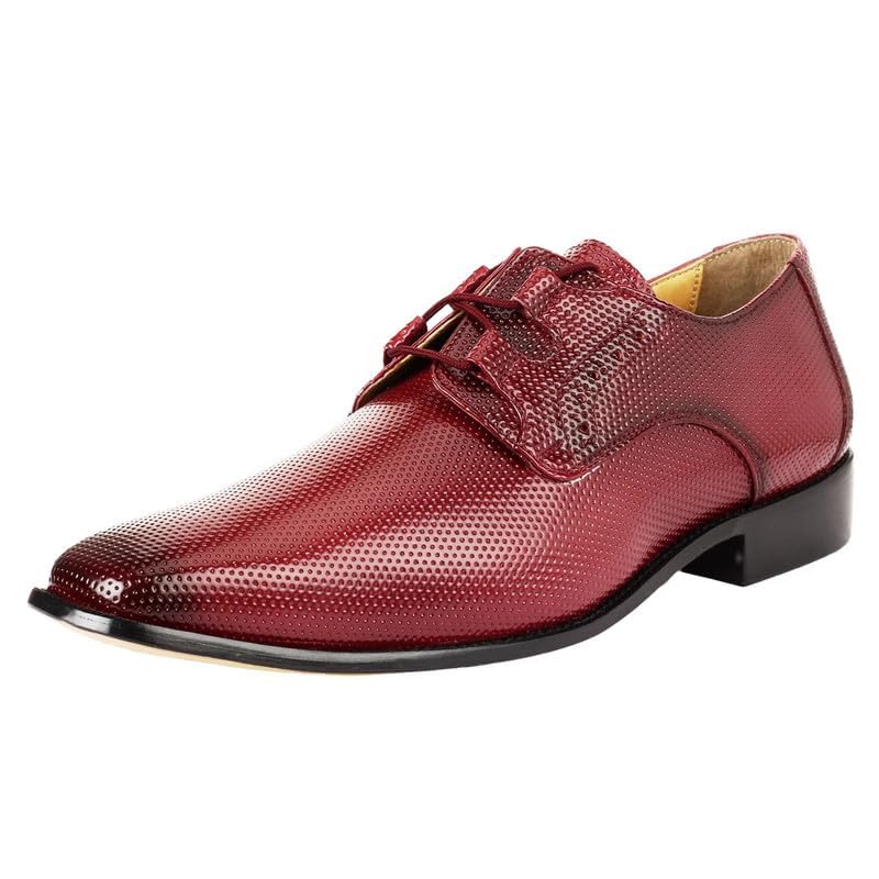 **LibertyZeno Men's Formal Dress Shoes - Plain & Animal Print Leather Lace-Up Oxfords for Business, Wedding & Easter Gifts**