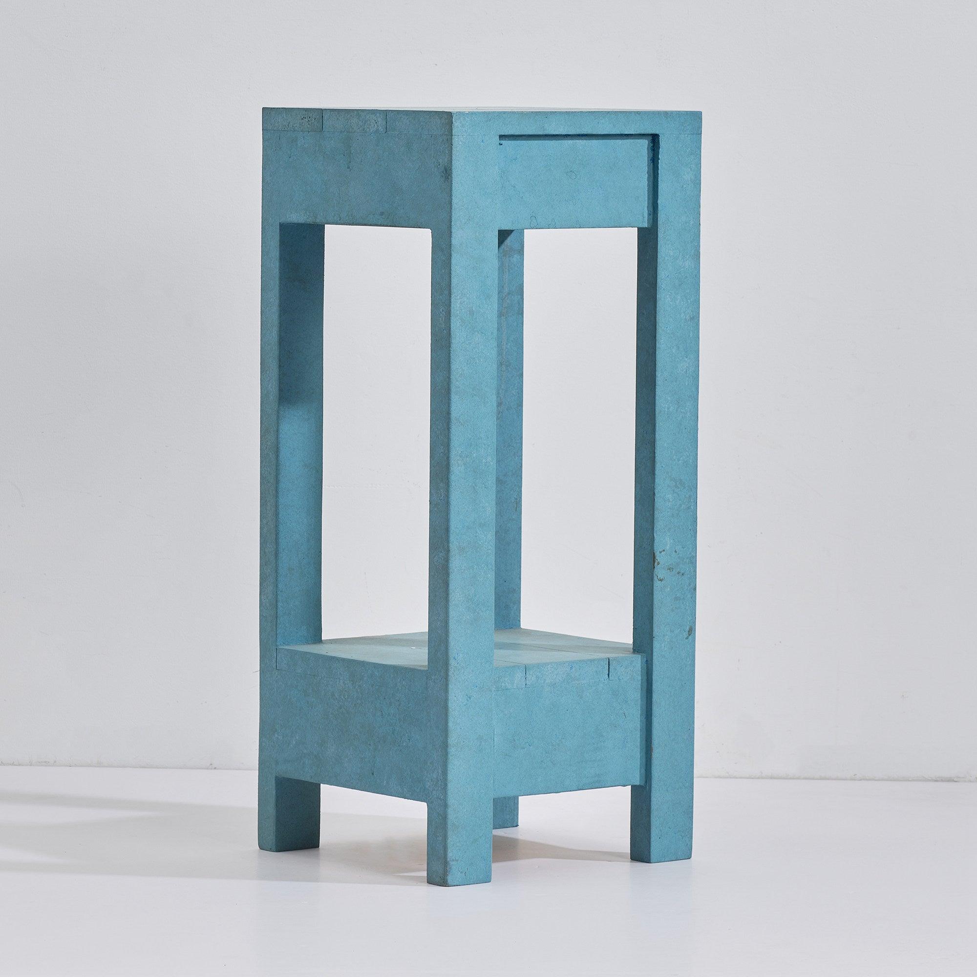 Modern Blue Rectangle Wood Side Table - Nightstand, End Table for Living Room, Bedroom & Office - Stylish & Functional Home Decor