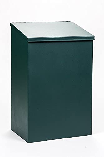 Premium Dog Waste Station with MittN Bag™ System - Square Matte Green Can for Parks, Yards & Public Spaces | Eco-Friendly Pet Waste Disposal Solution